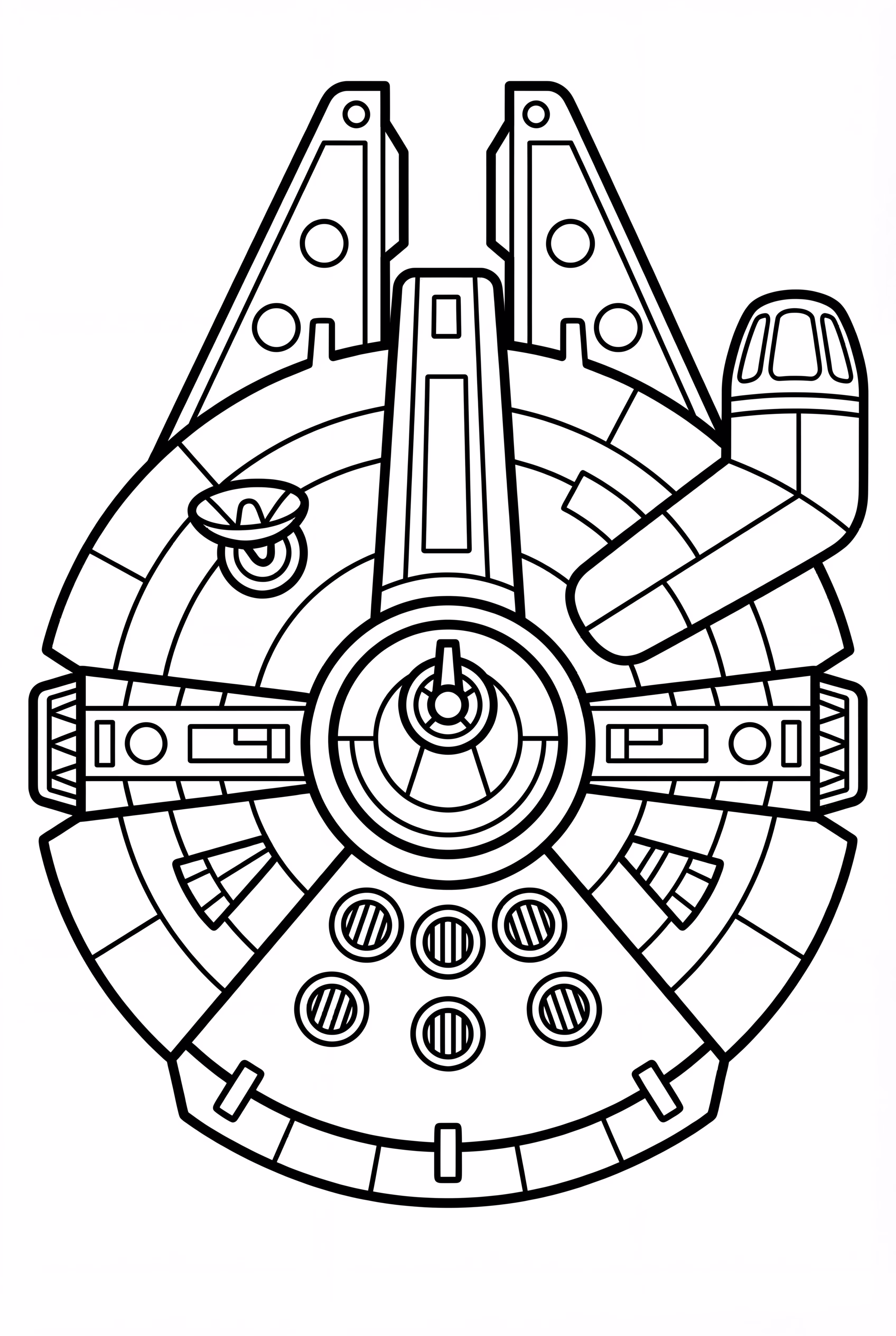 Star Wars Millennium Falcon Outline