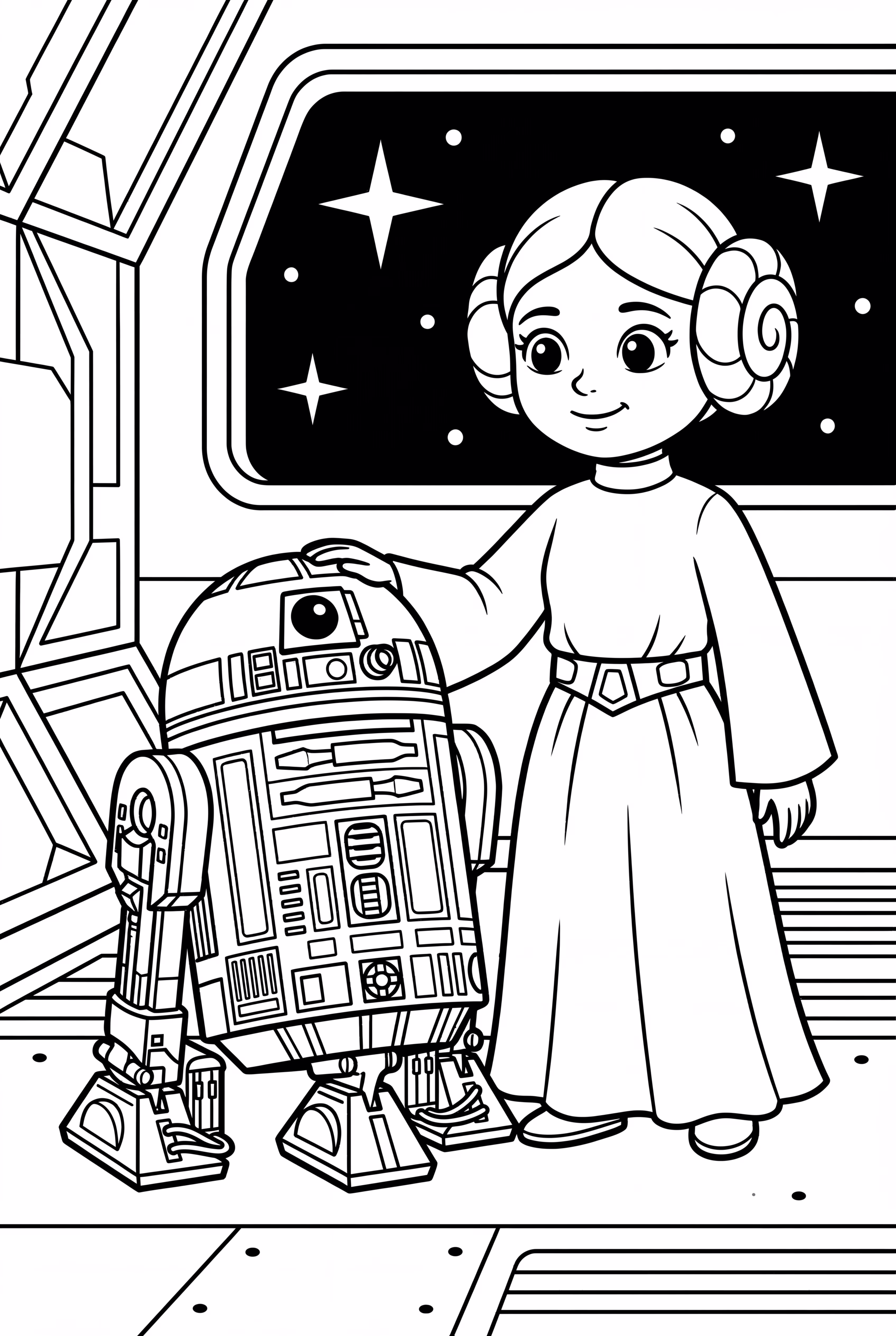 Star Wars Princess Leia and R2-D2