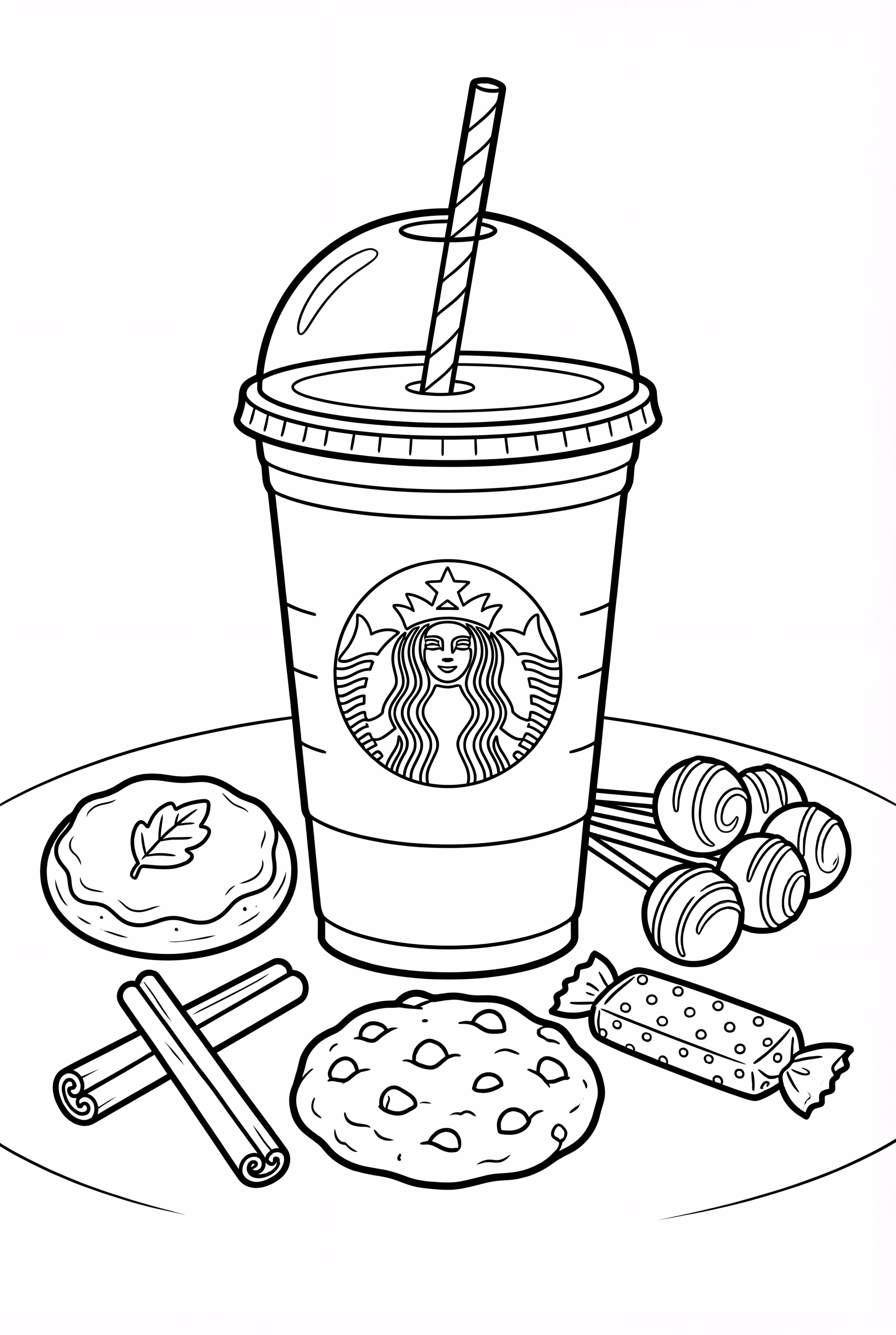 스타벅스 음료와 귀여운 간식들