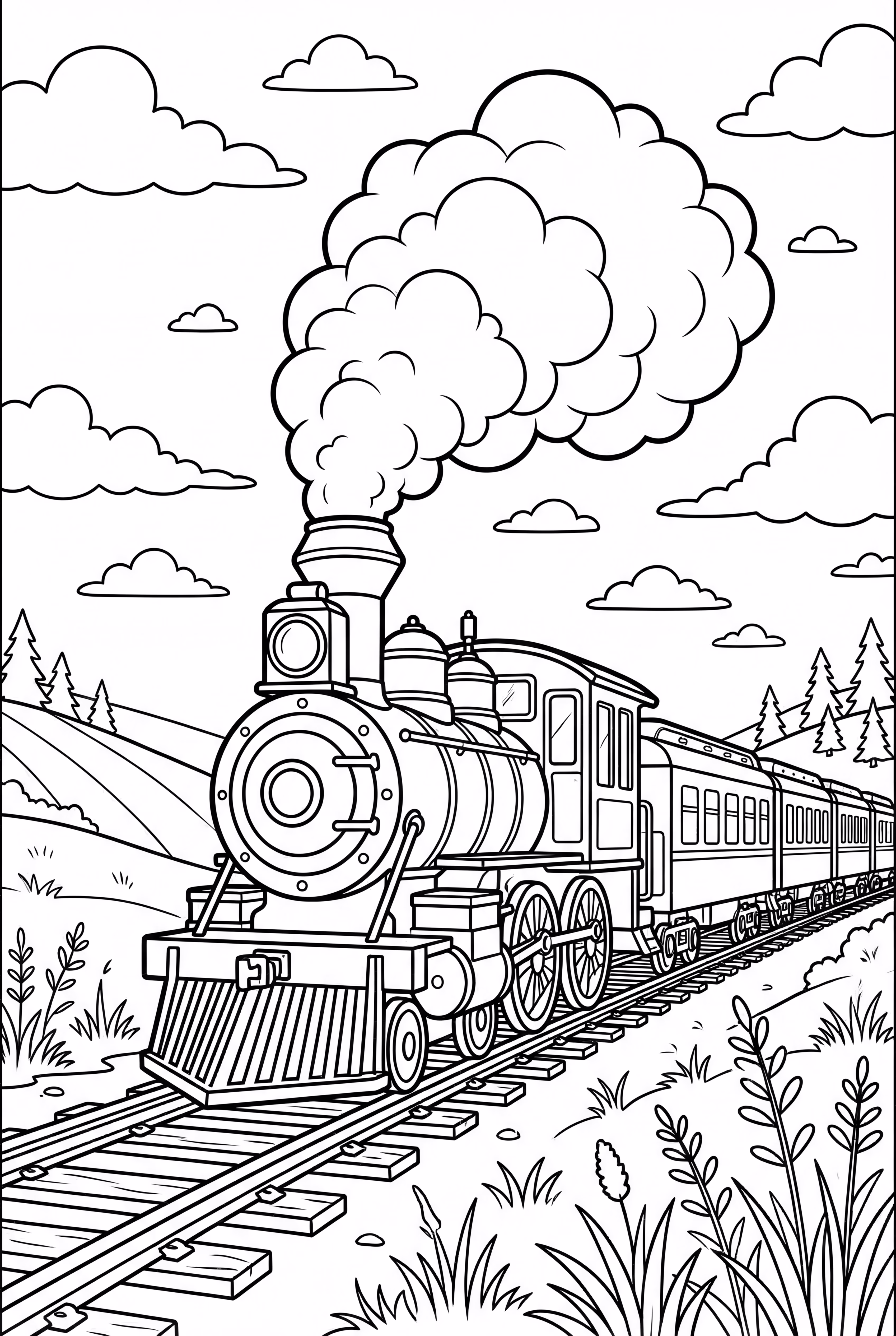 steam train during a sunset ride