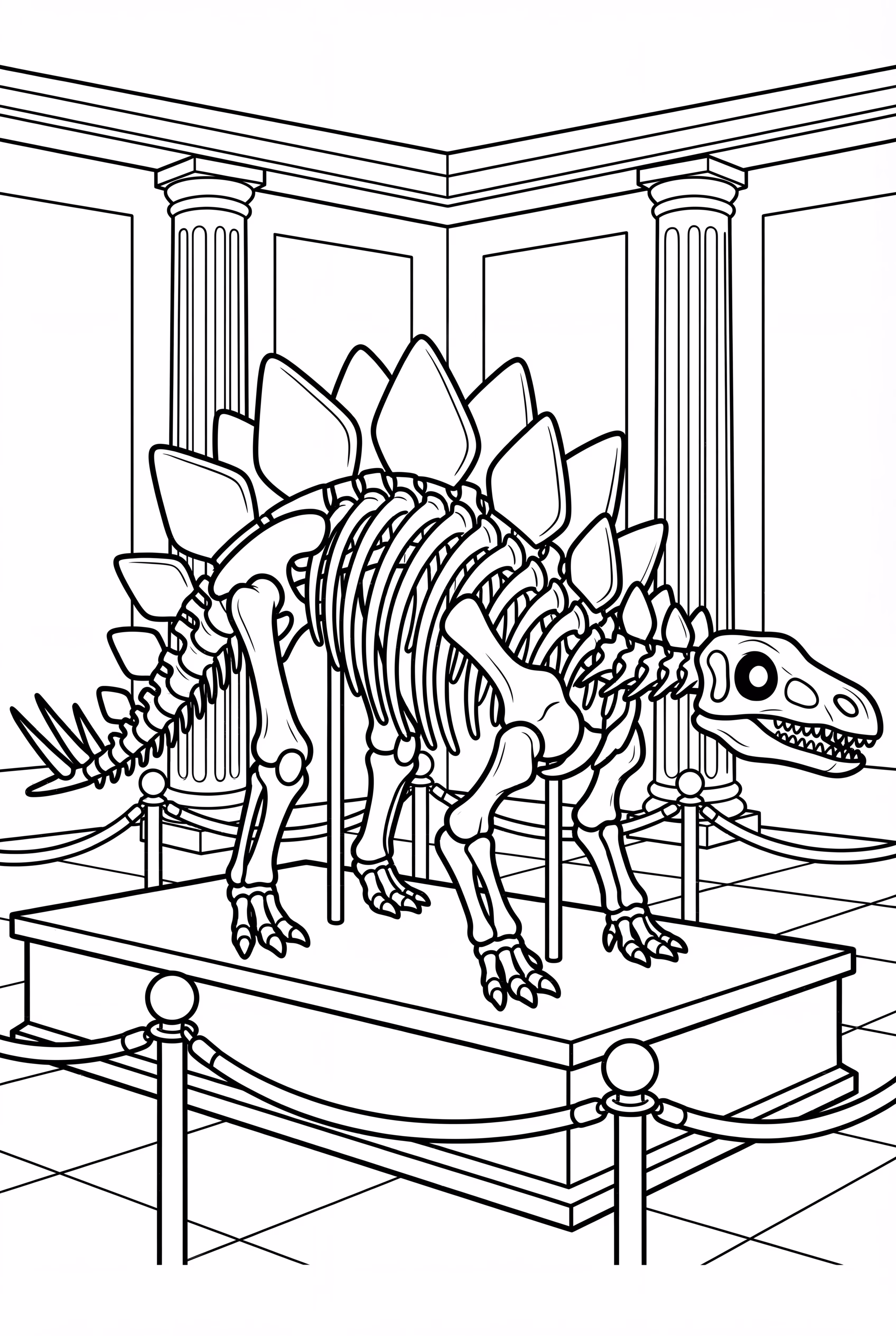 Stegosaurus Skeleton In A Museum