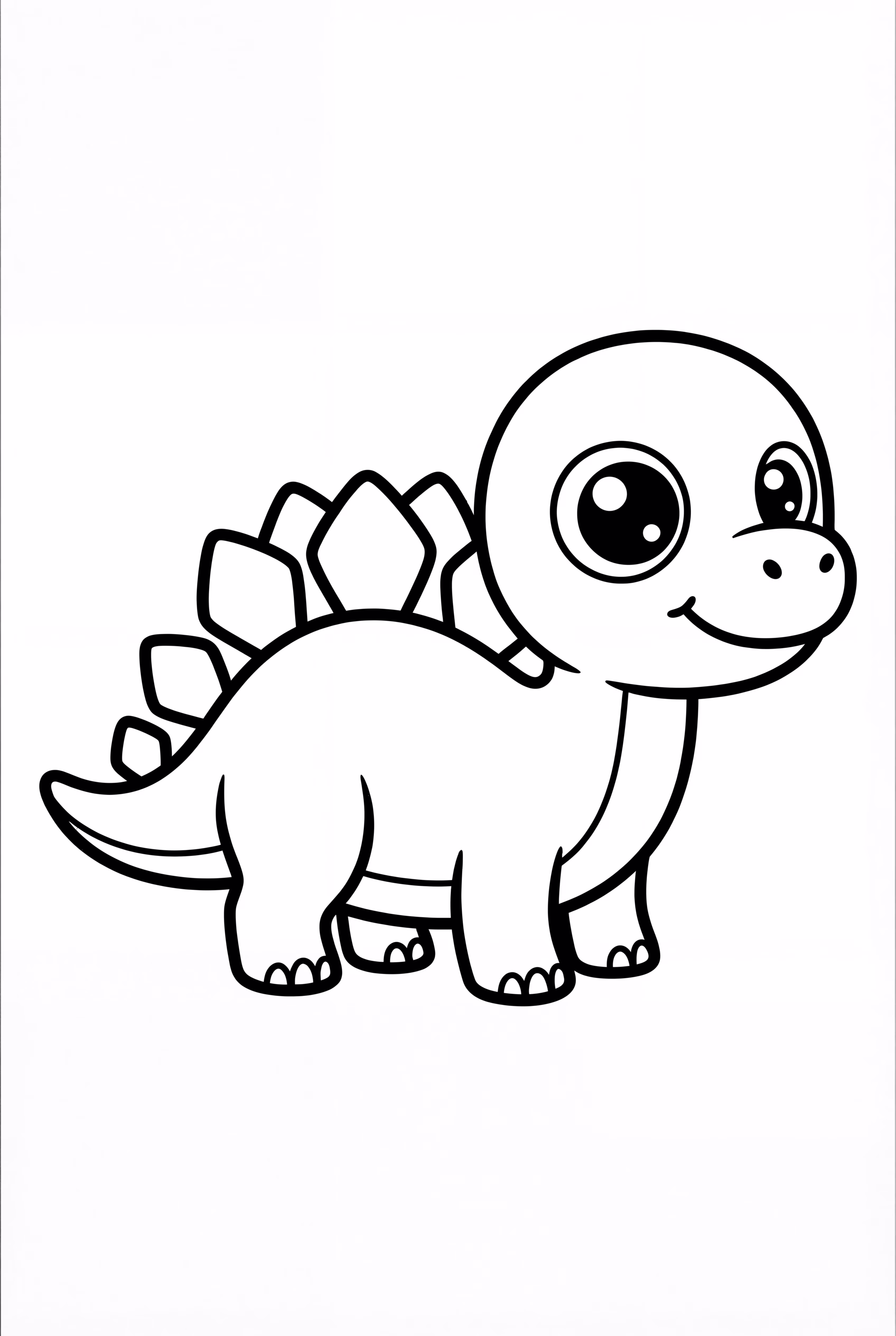 Estegossauro com Olhos Grandes