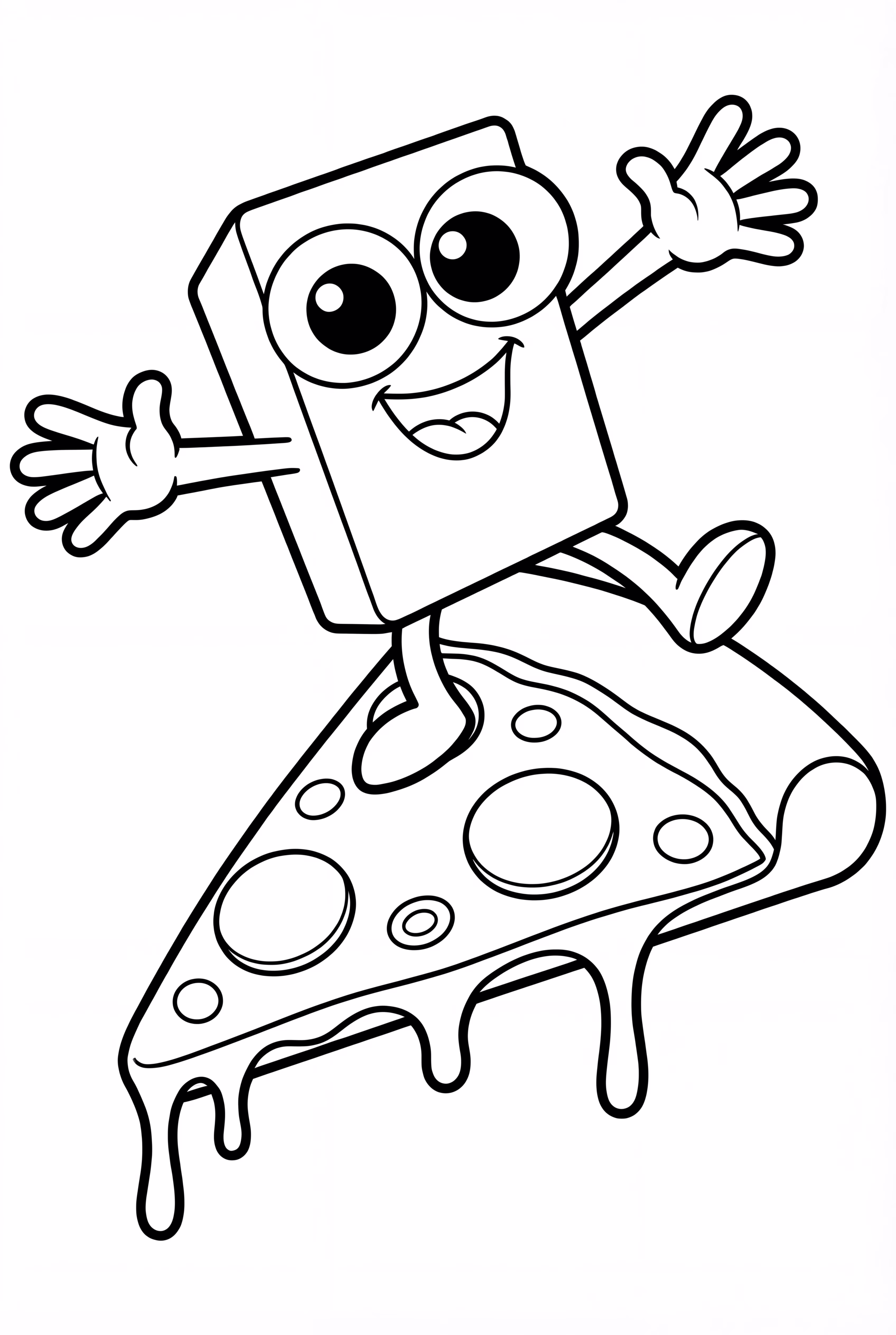 Sticky Lankybox Balancing on Pizza Slice