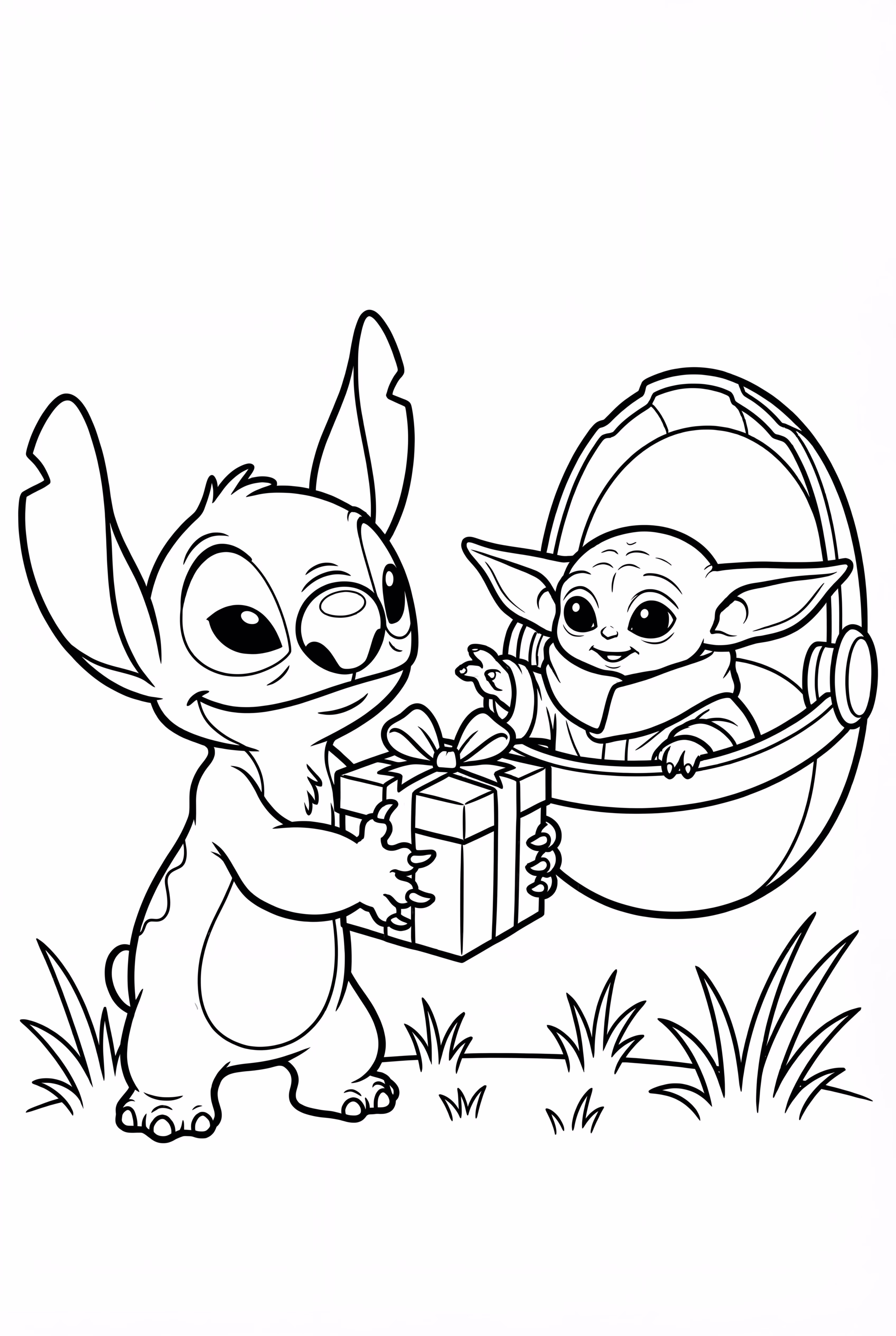 史迪奇送給小尤達的禮物