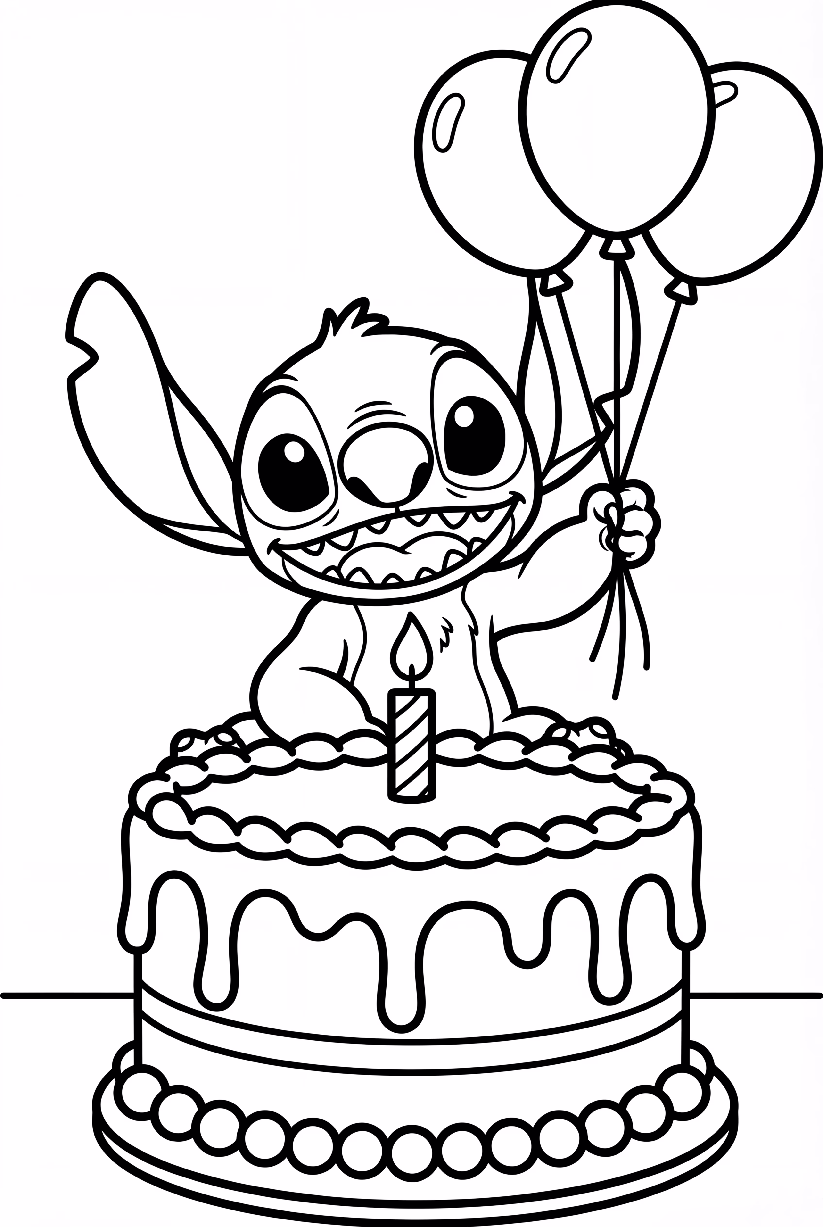 Stitch Making a Birthday Wish