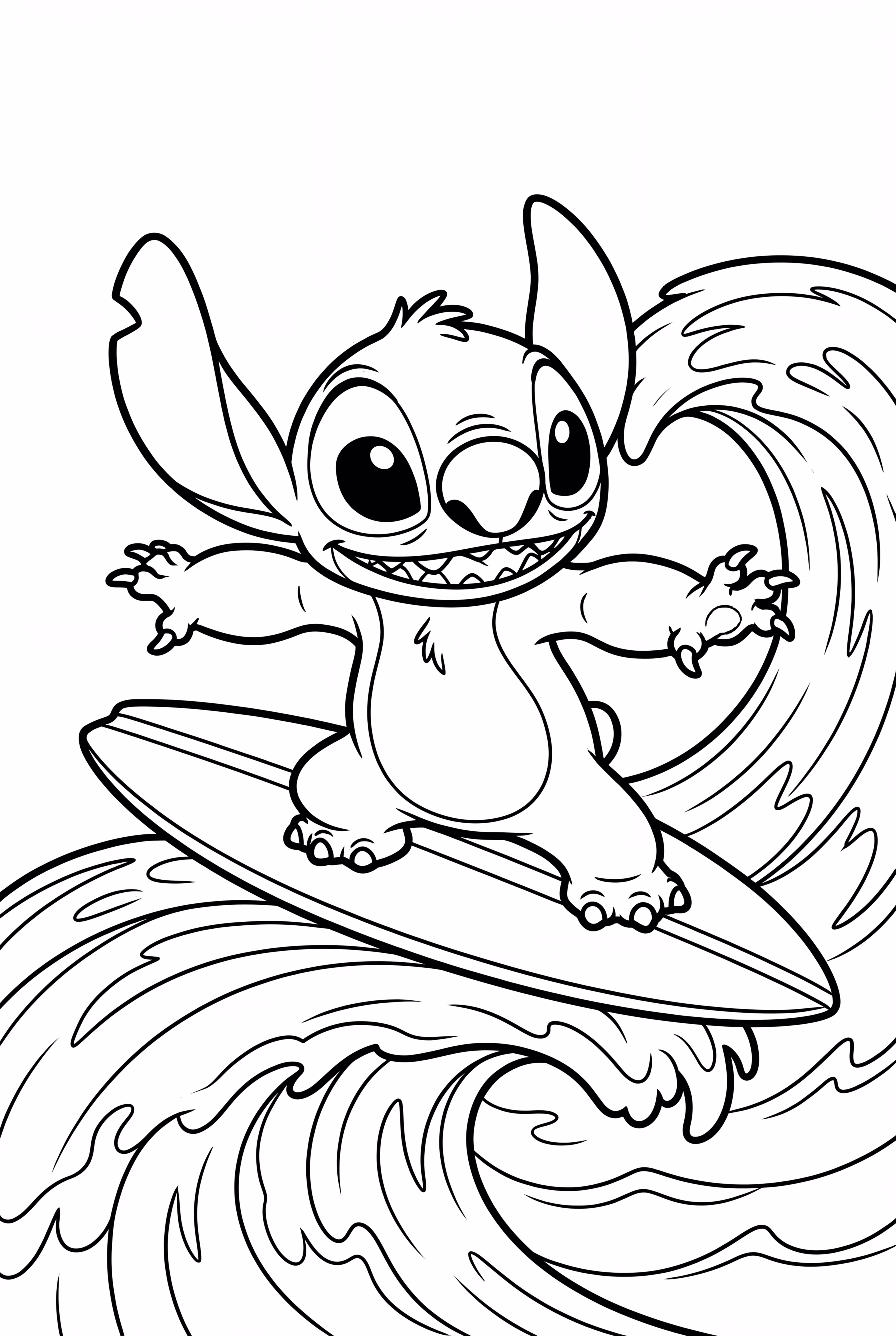Stitch Surfing on the Beach