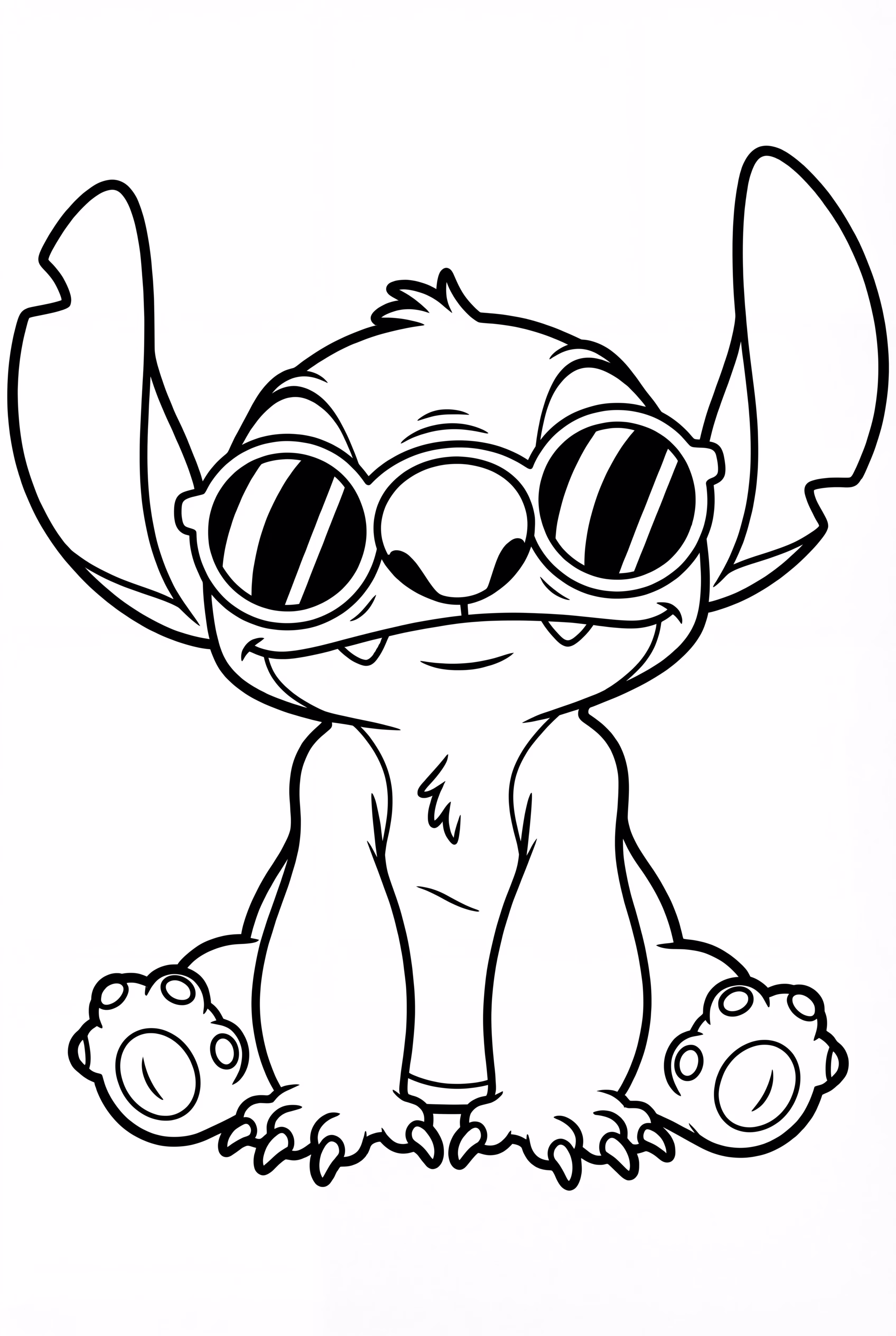 Stitch wearing sunglasses