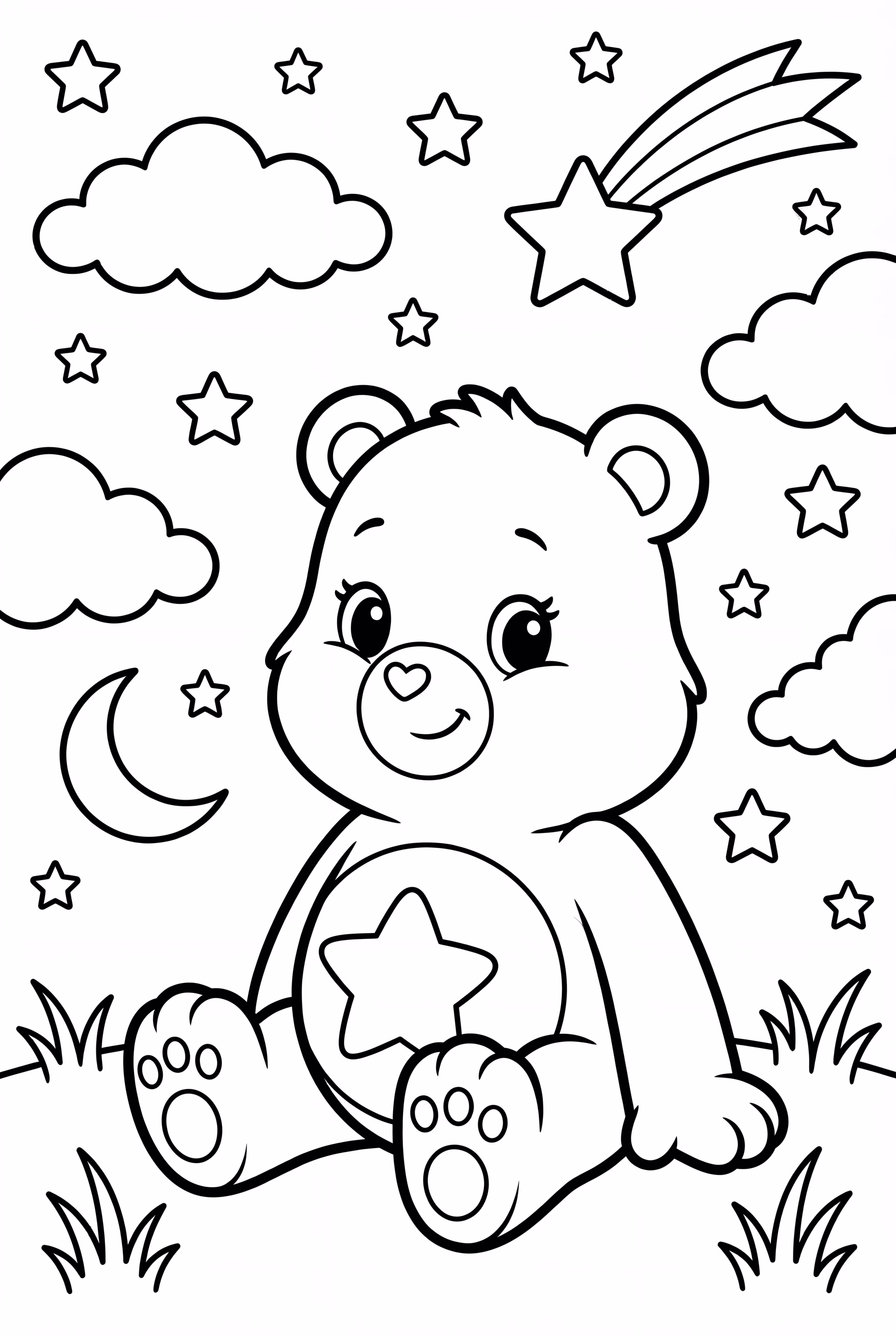 Stoner Care Bear Stargazing at Night-2