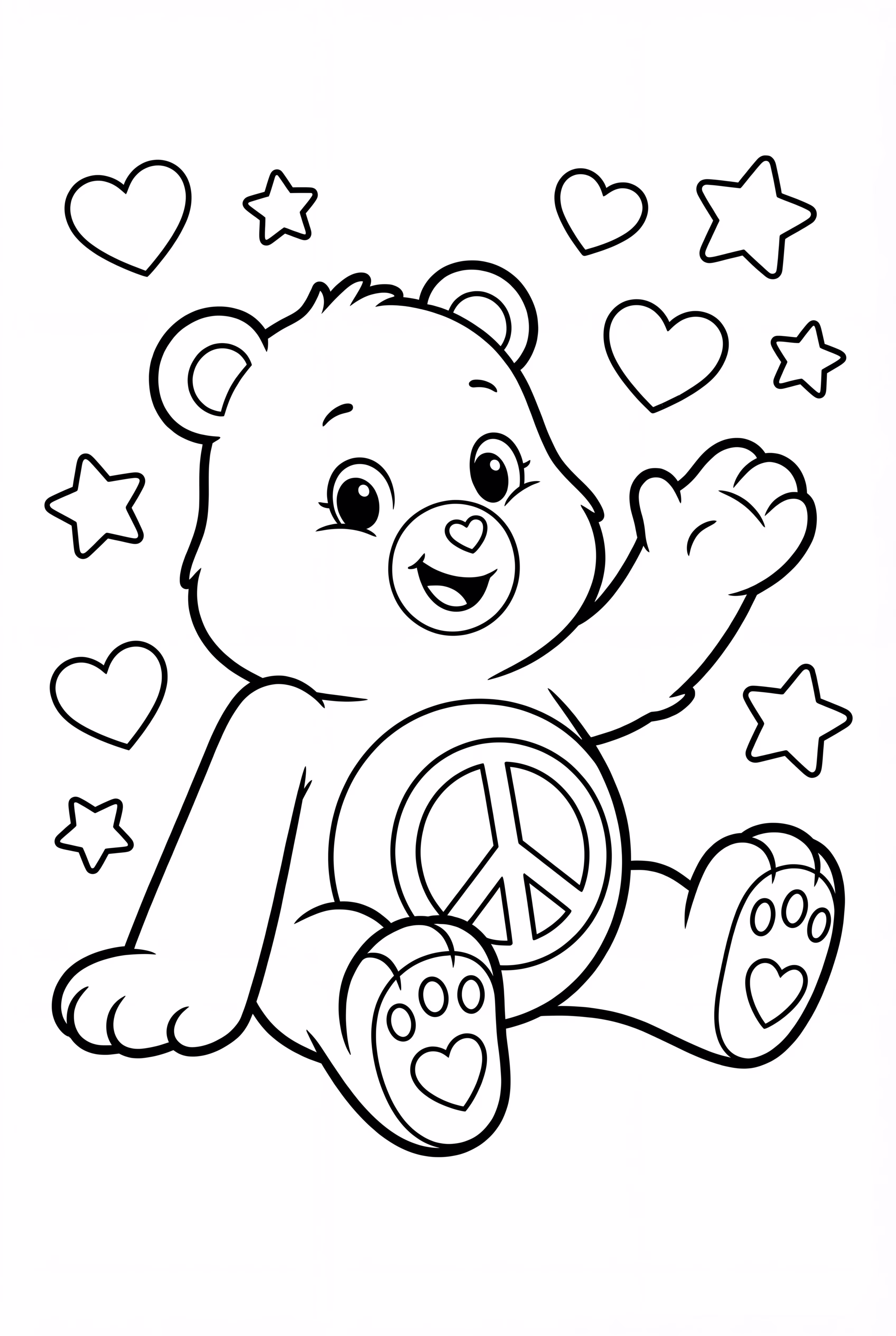 嬉皮熊与和平符号-2