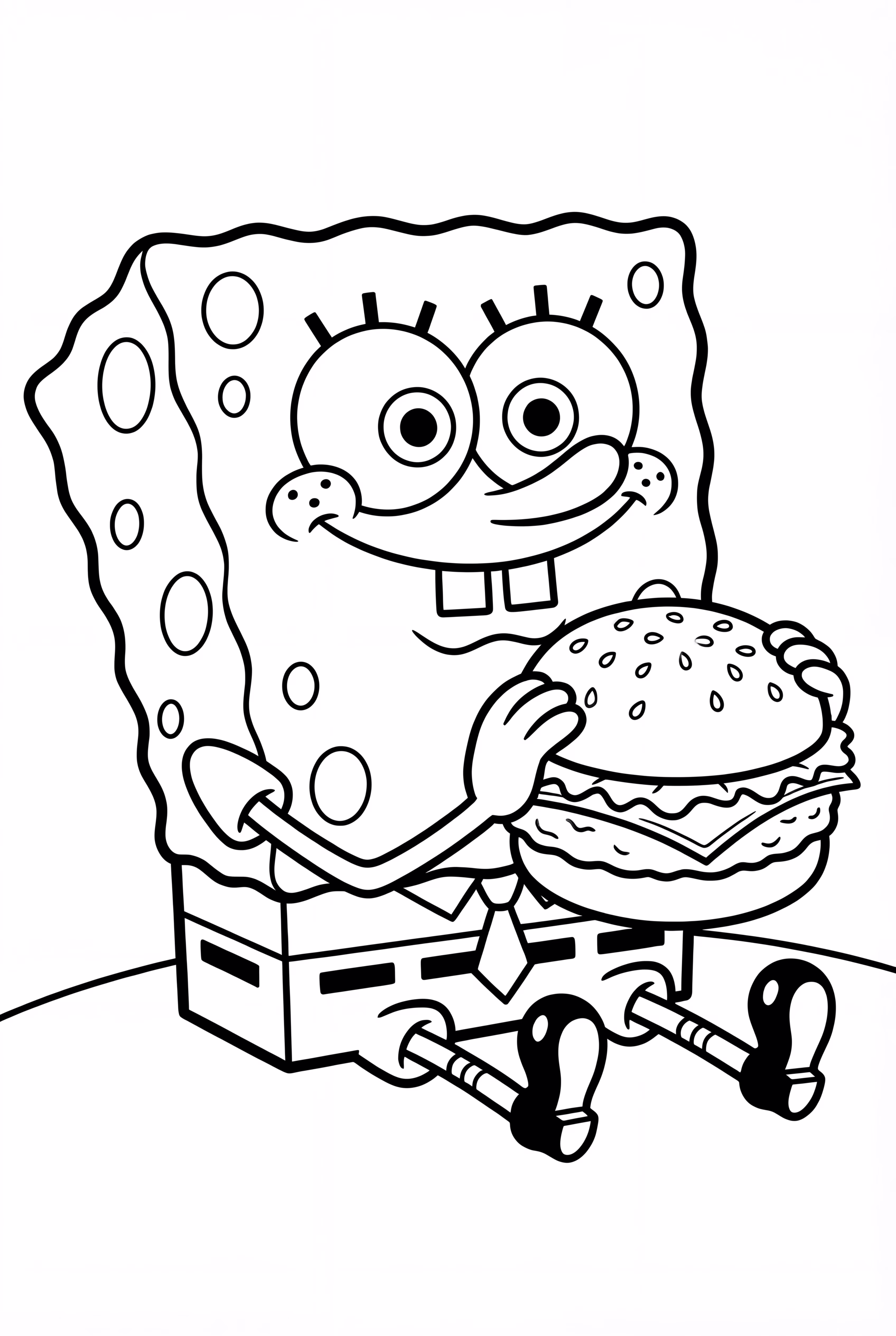 Stoner Spongebob Eating Krabby Patty