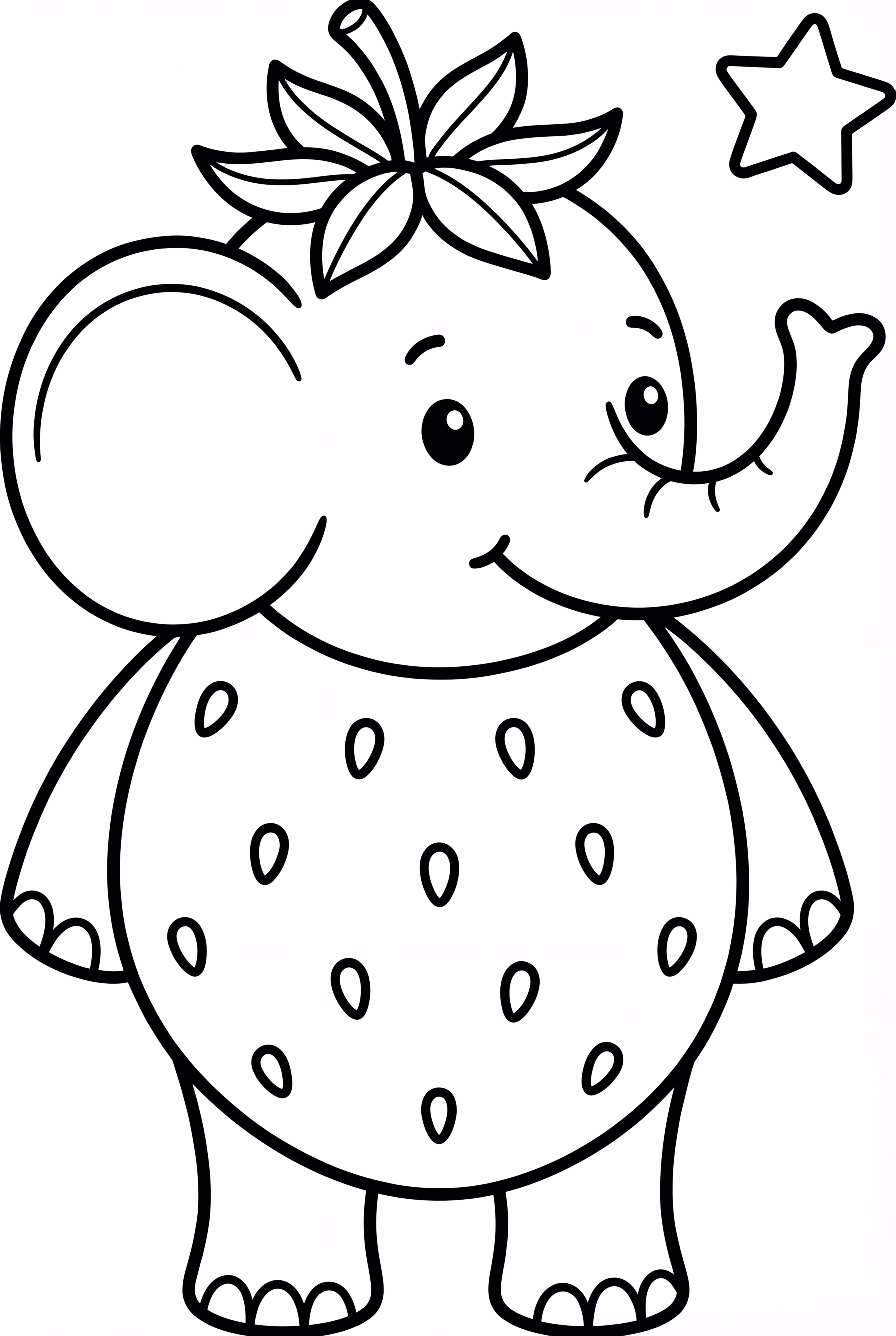 Strawberry Elephant And A Little Star