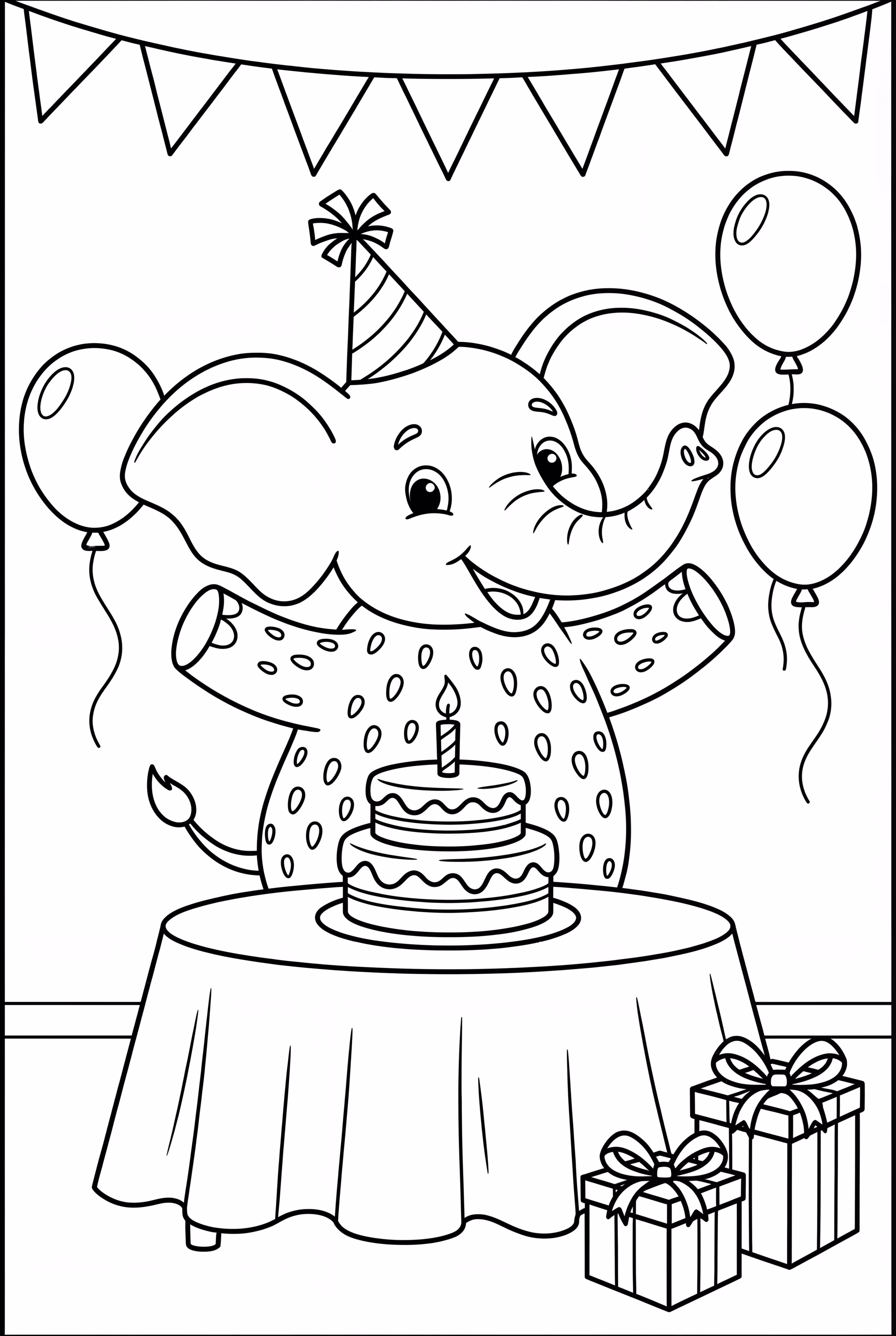 Strawberry Elephant At A Birthday Party