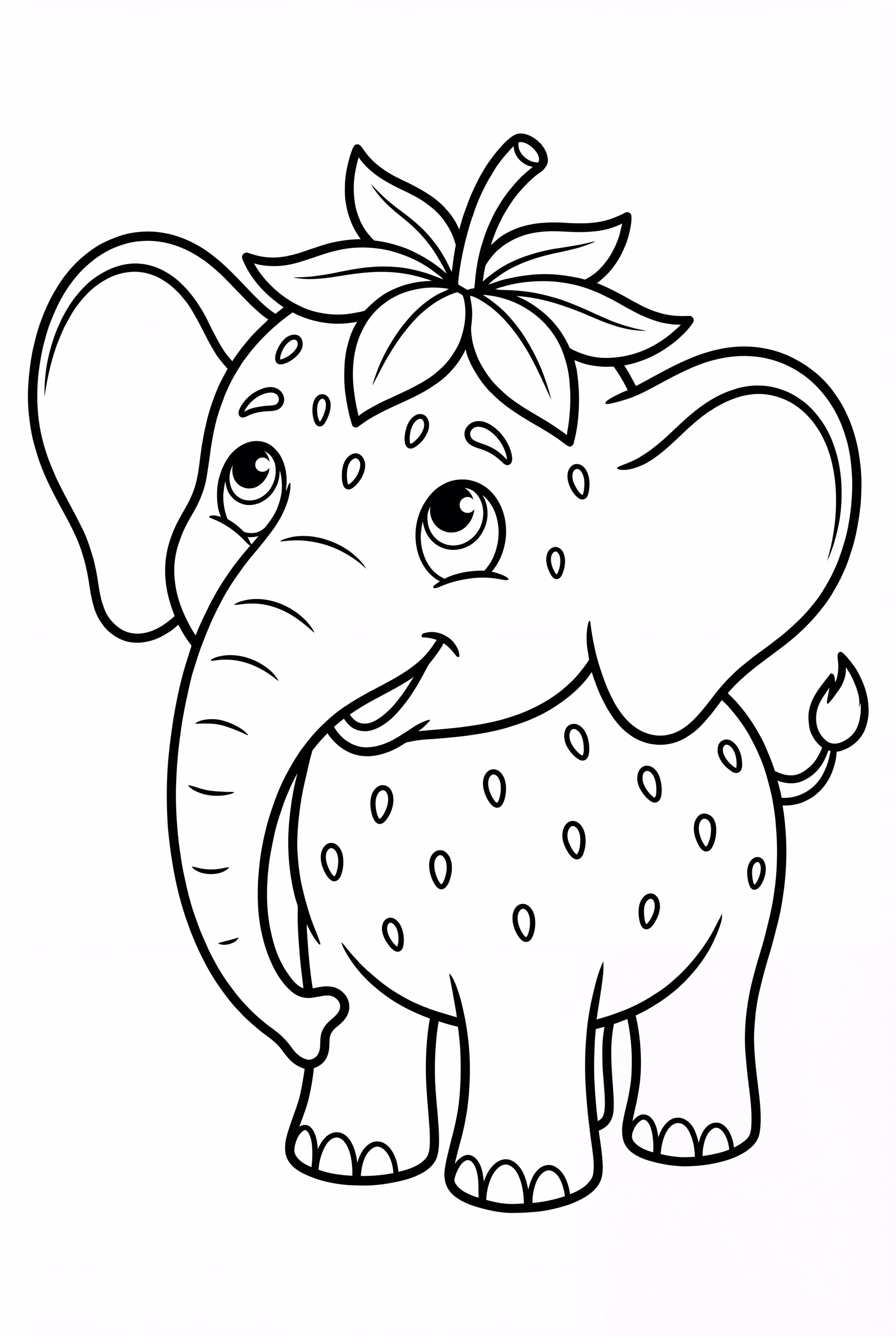 Strawberry Elephant Looking Up