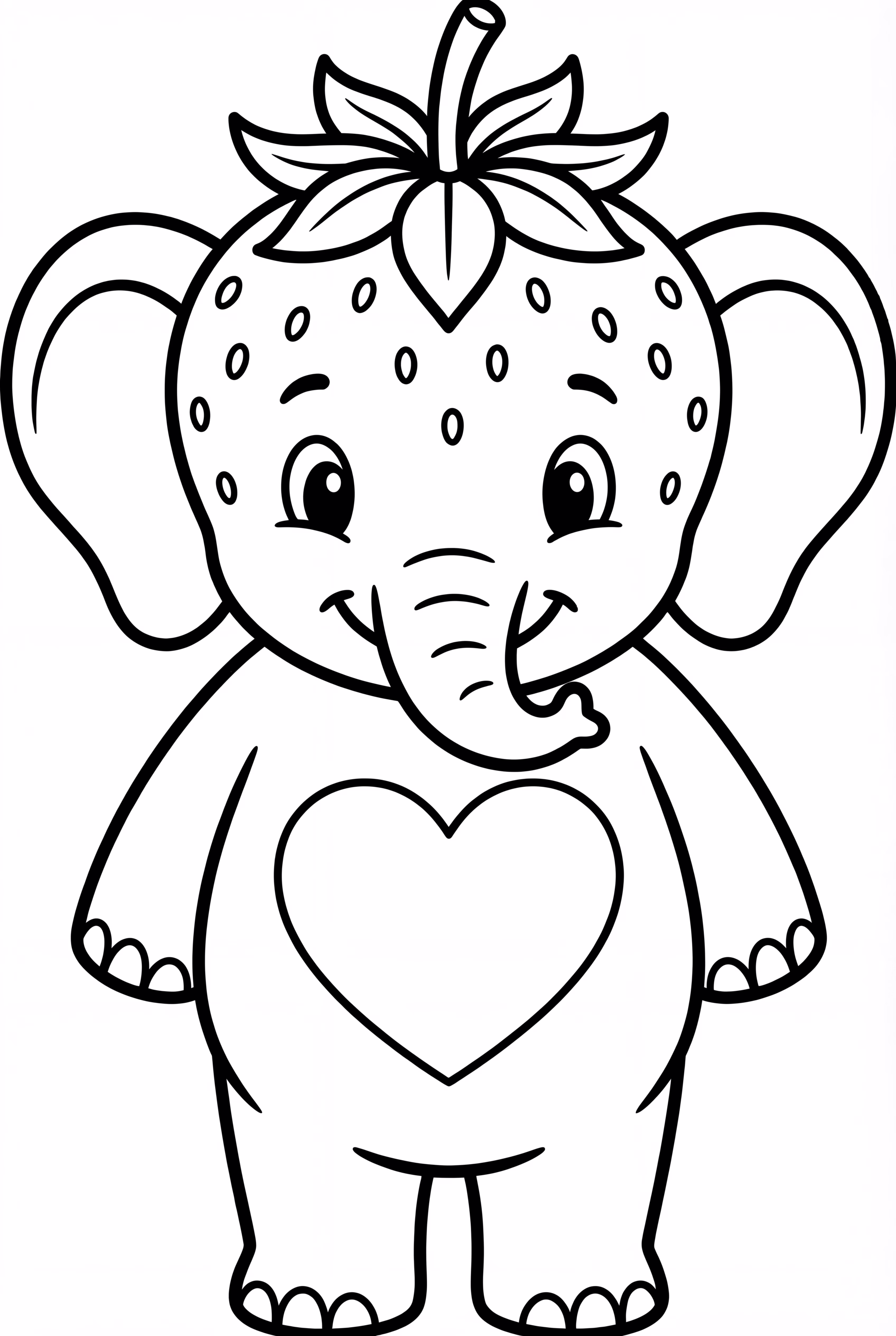 큰 마음을 가진 딸기 코끼리