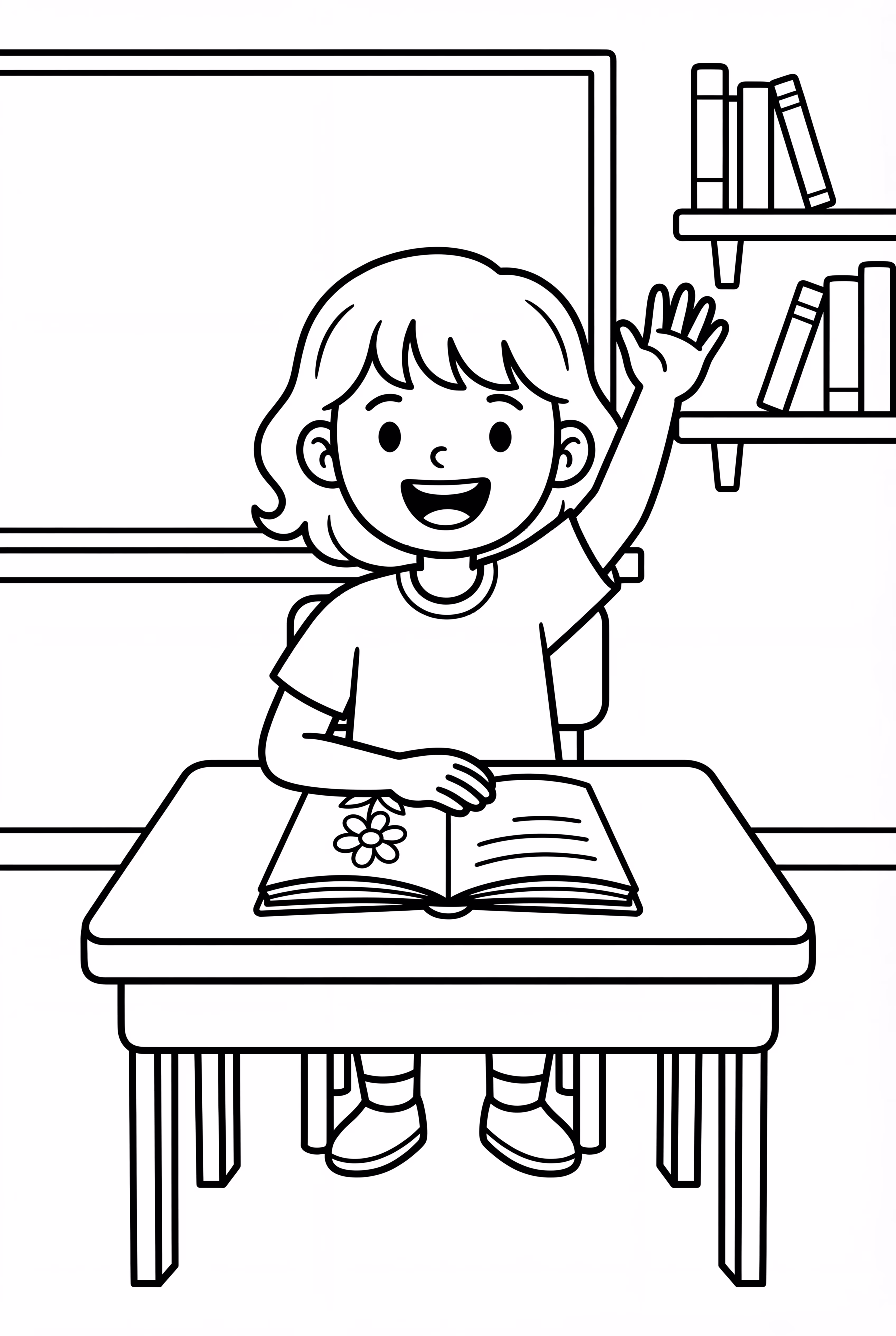 Student Raising Hand For Back To School