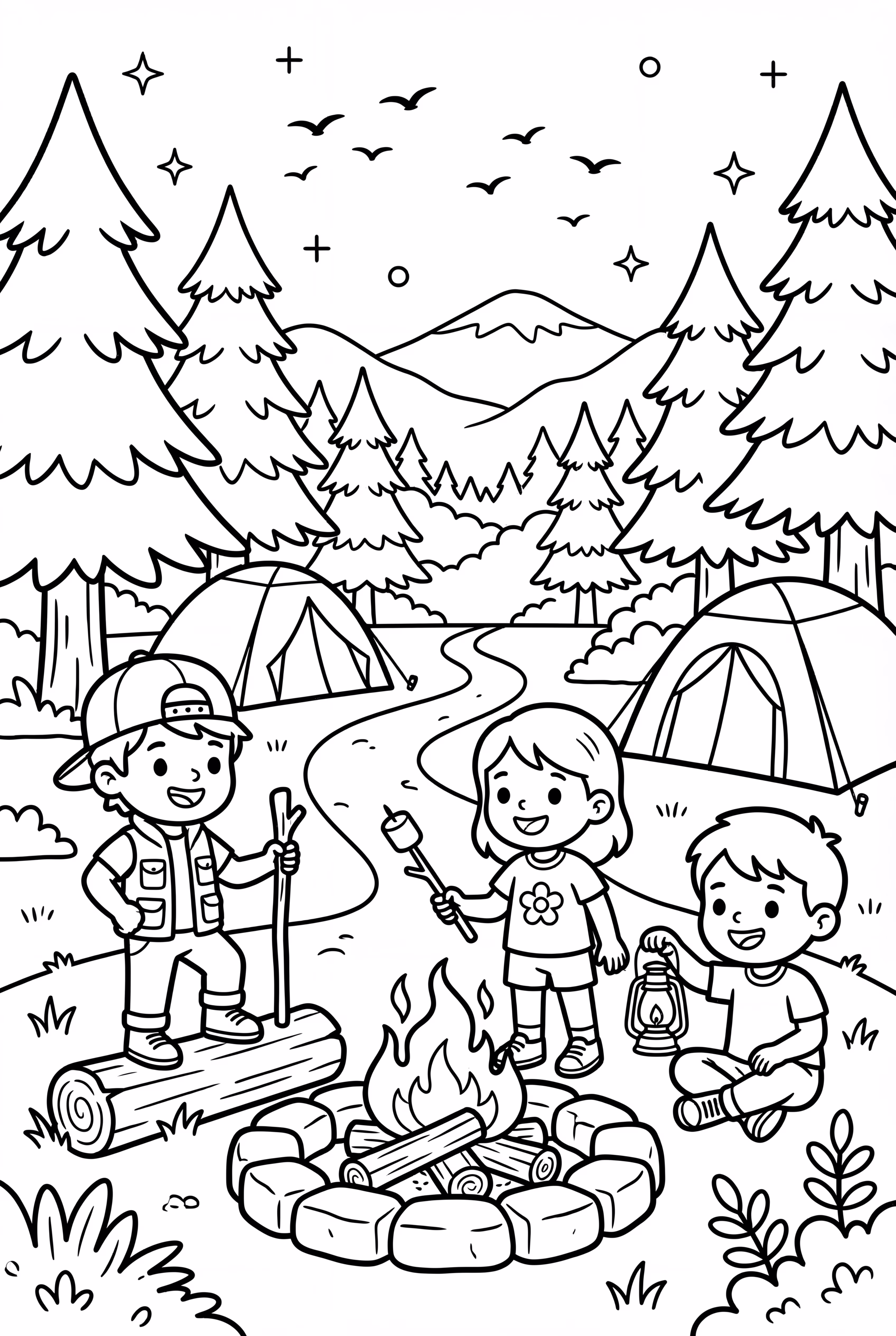 Summer Camp Adventure Activities Collage