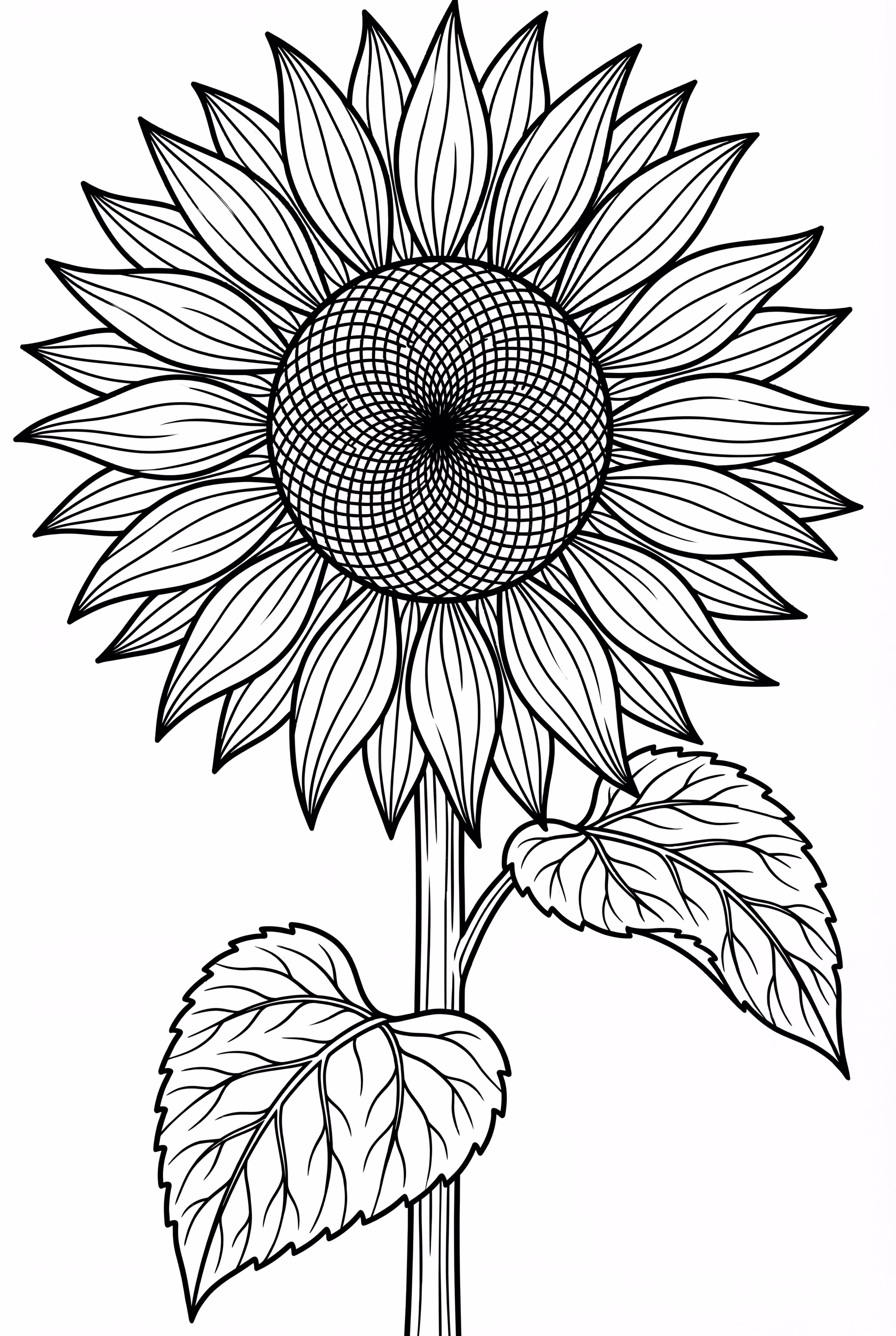 Sunflower in the style of Van Gogh