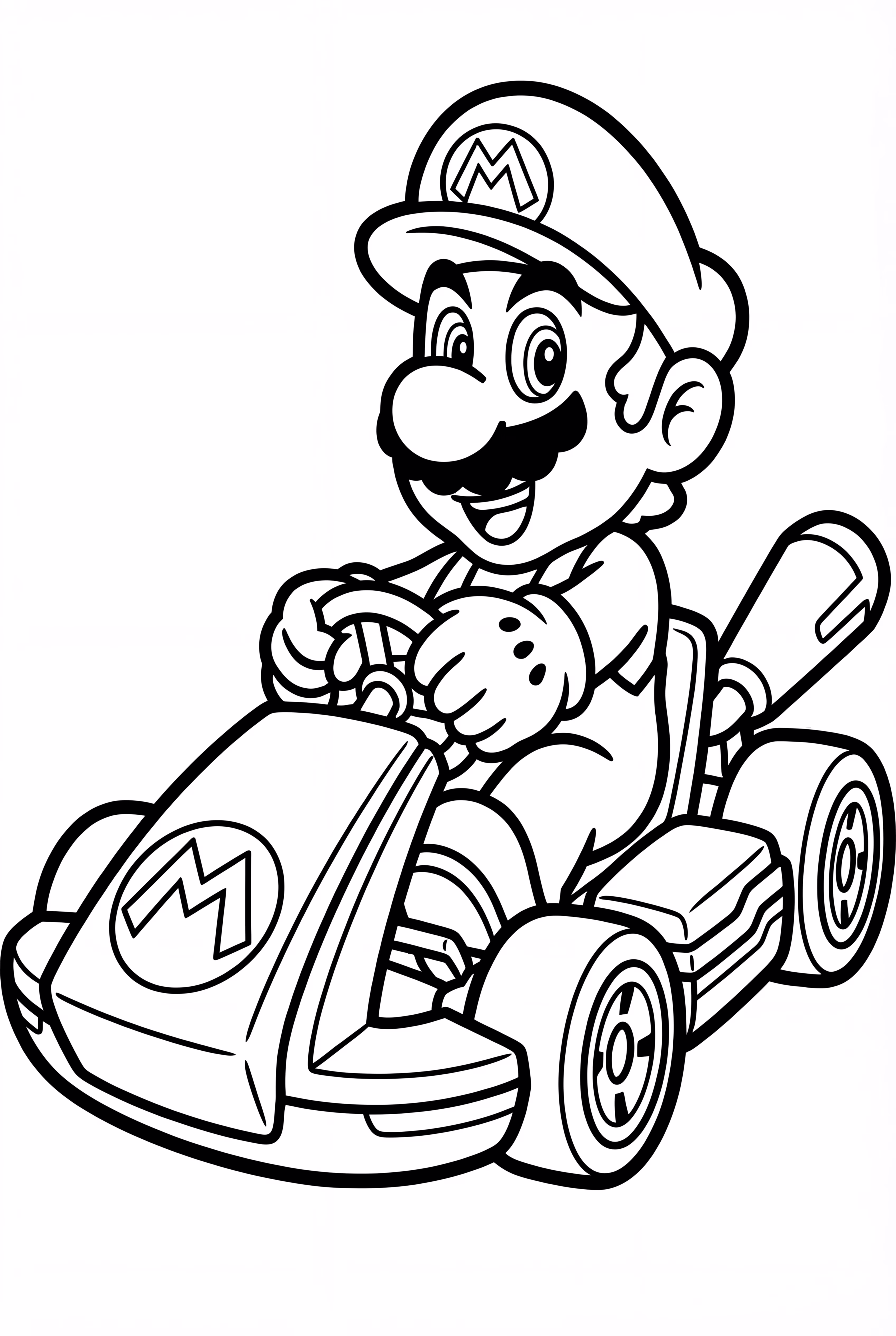 슈퍼 마리오 카트를 운전하다