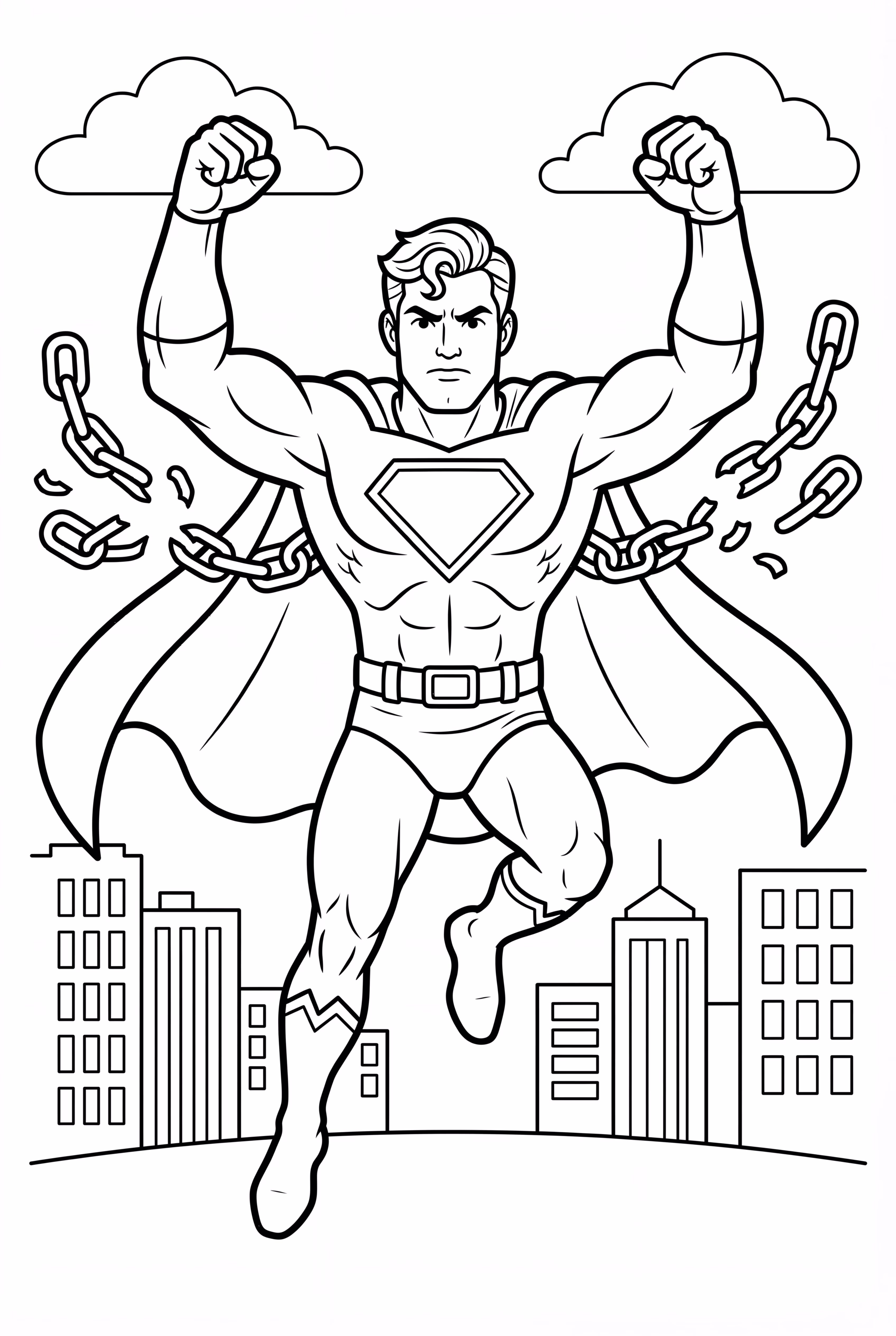 Super-herói Quebrando Correntes