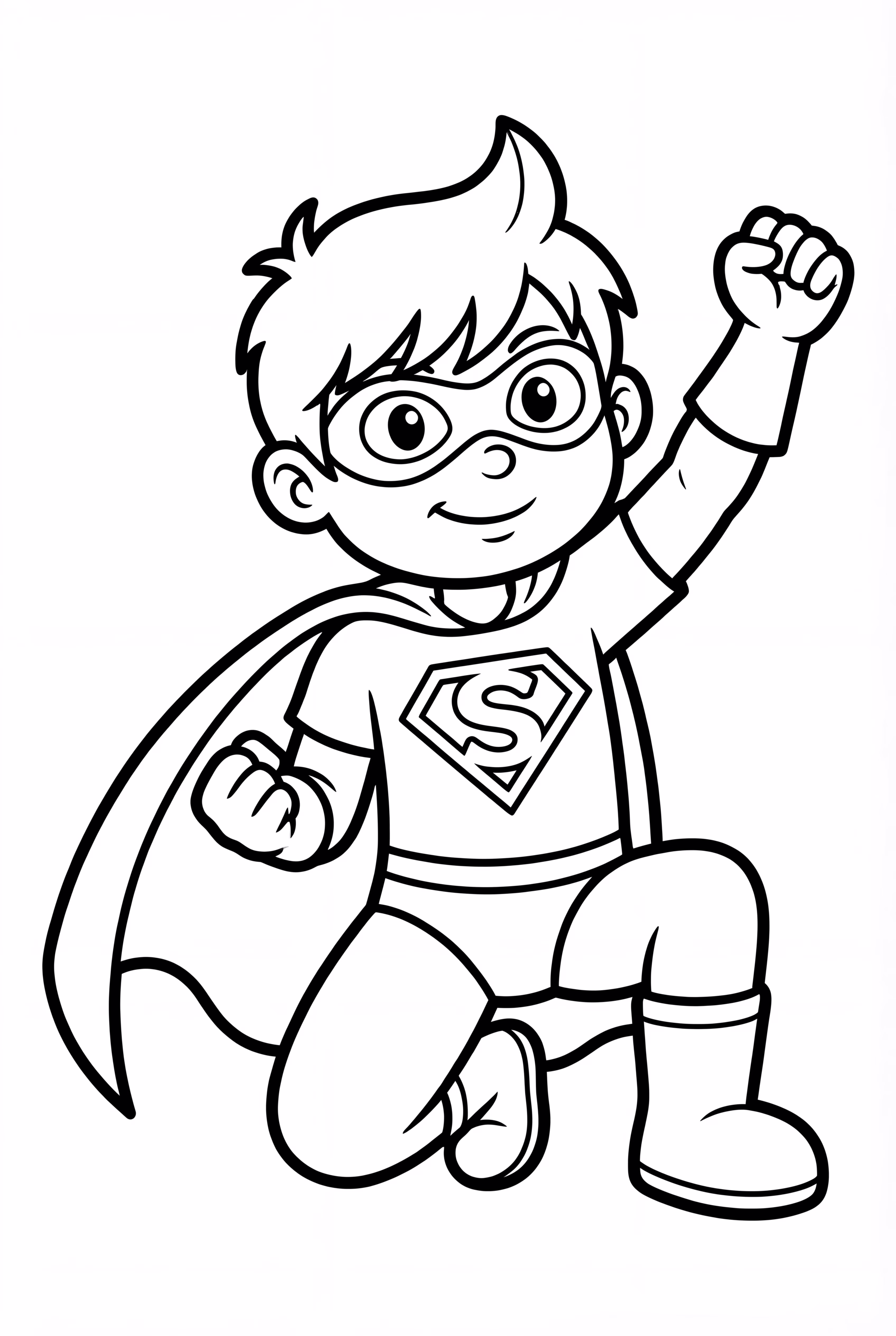 Superhero Landing On The Ground