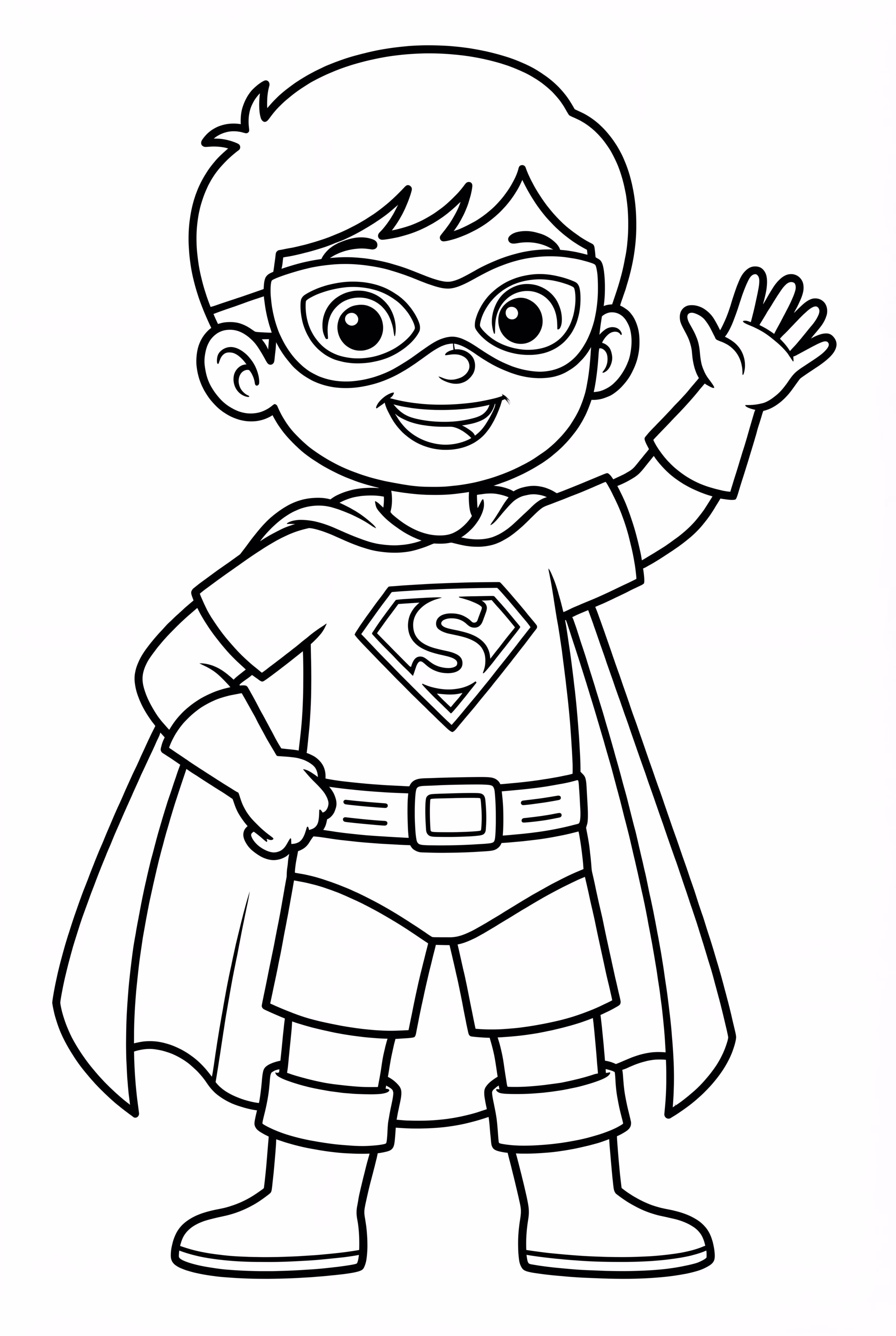 Superhero Waving Hello