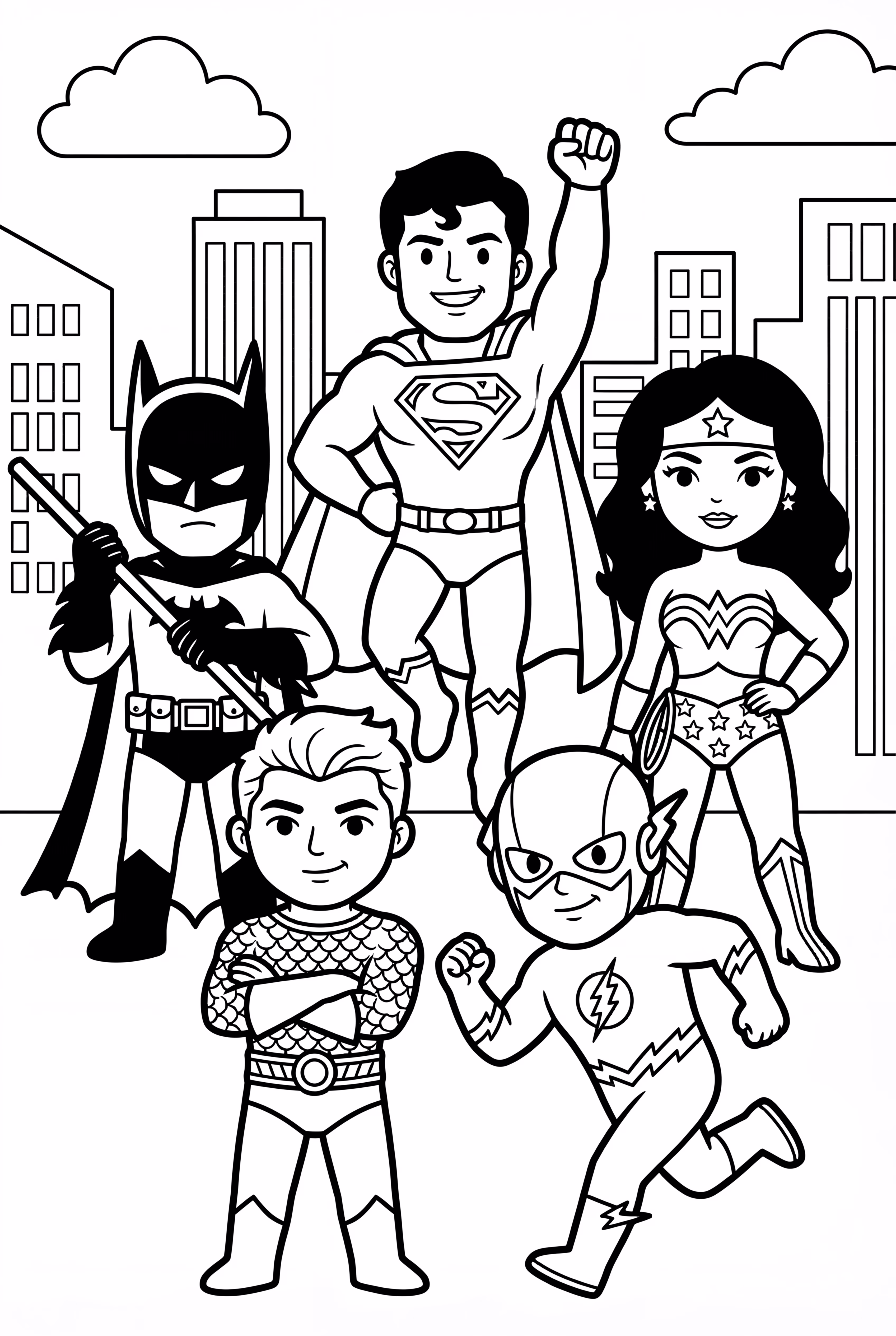 超人與正義聯盟集結