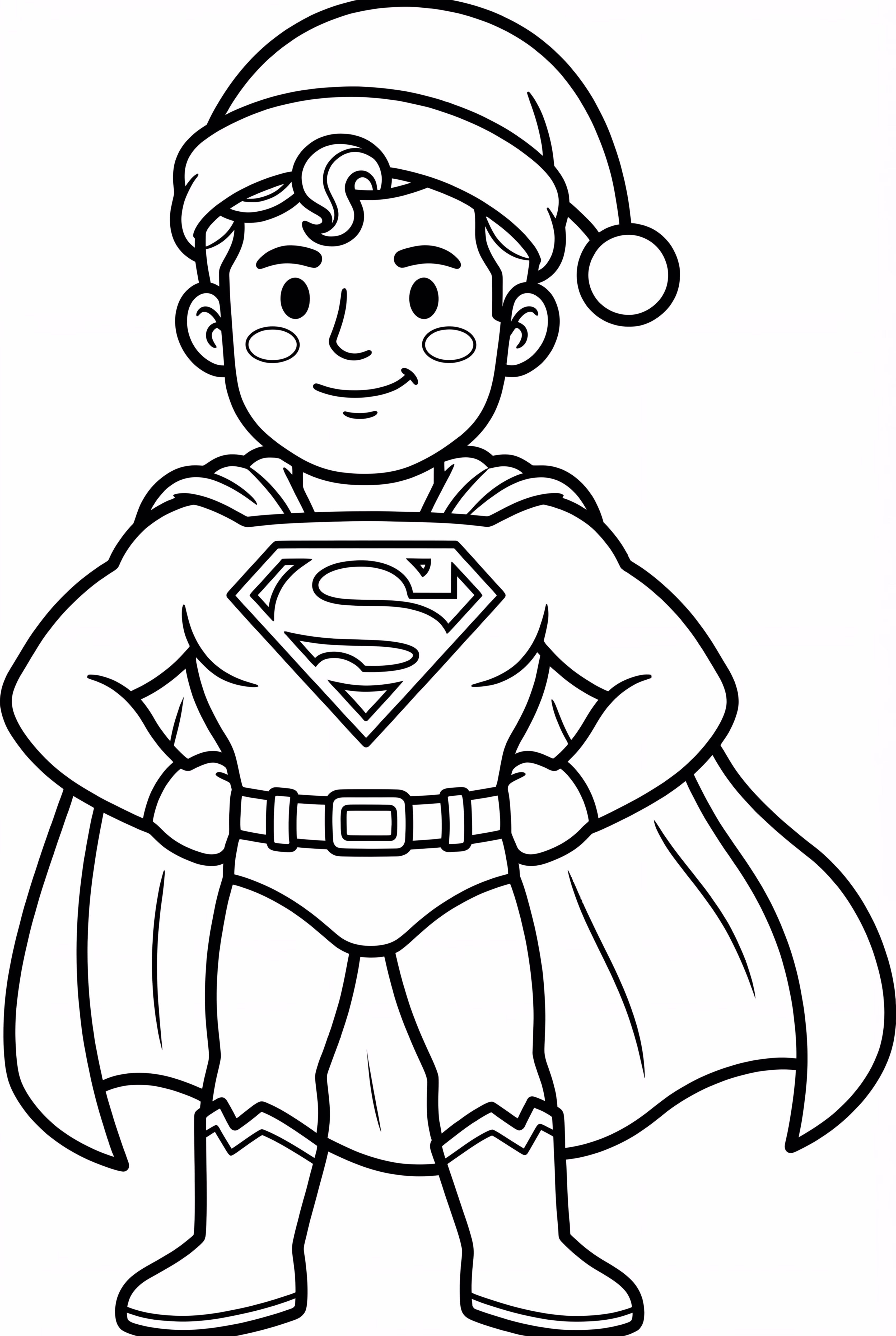 穿著聖誕帽的超人