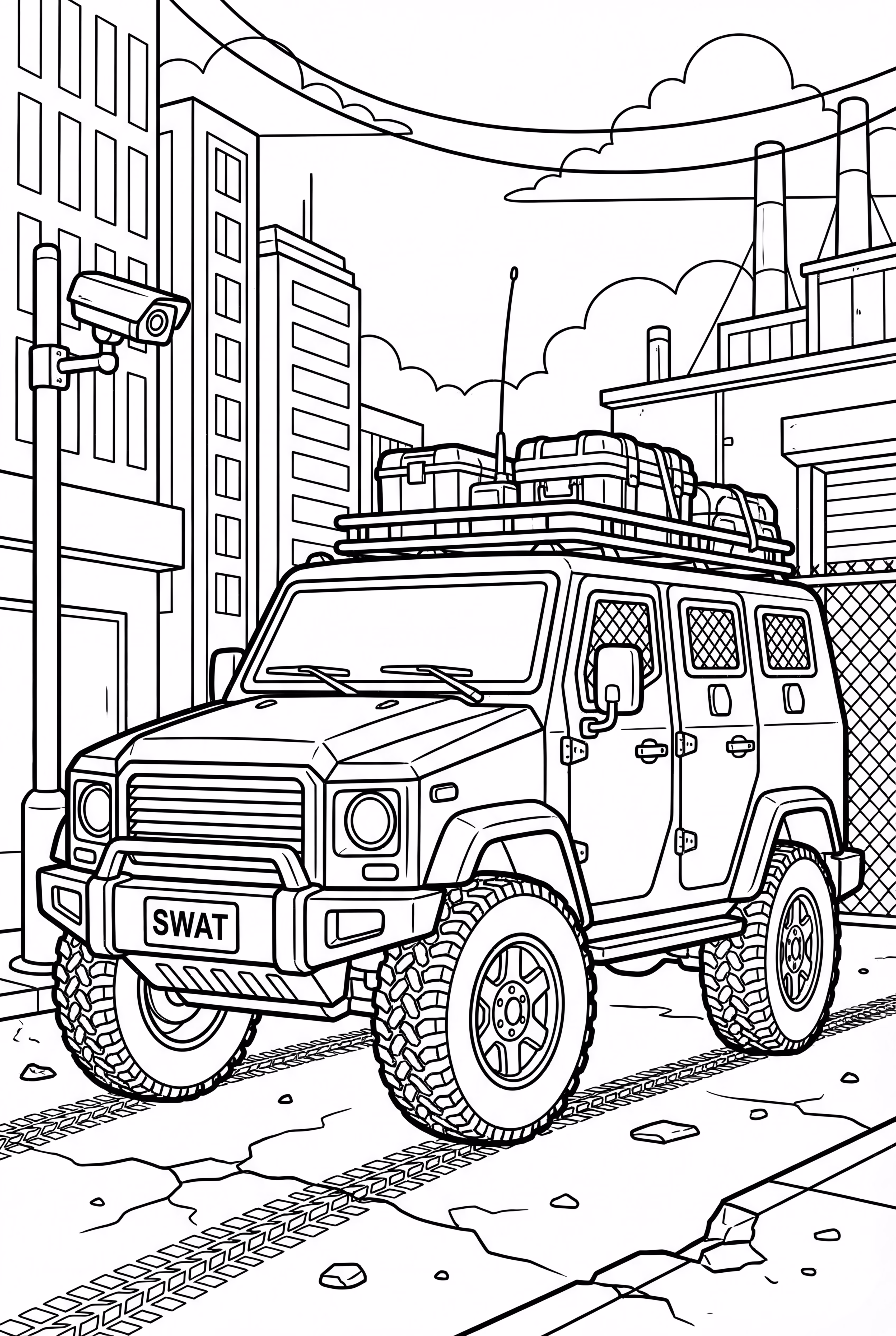 SWAT Police Truck Ready for Action