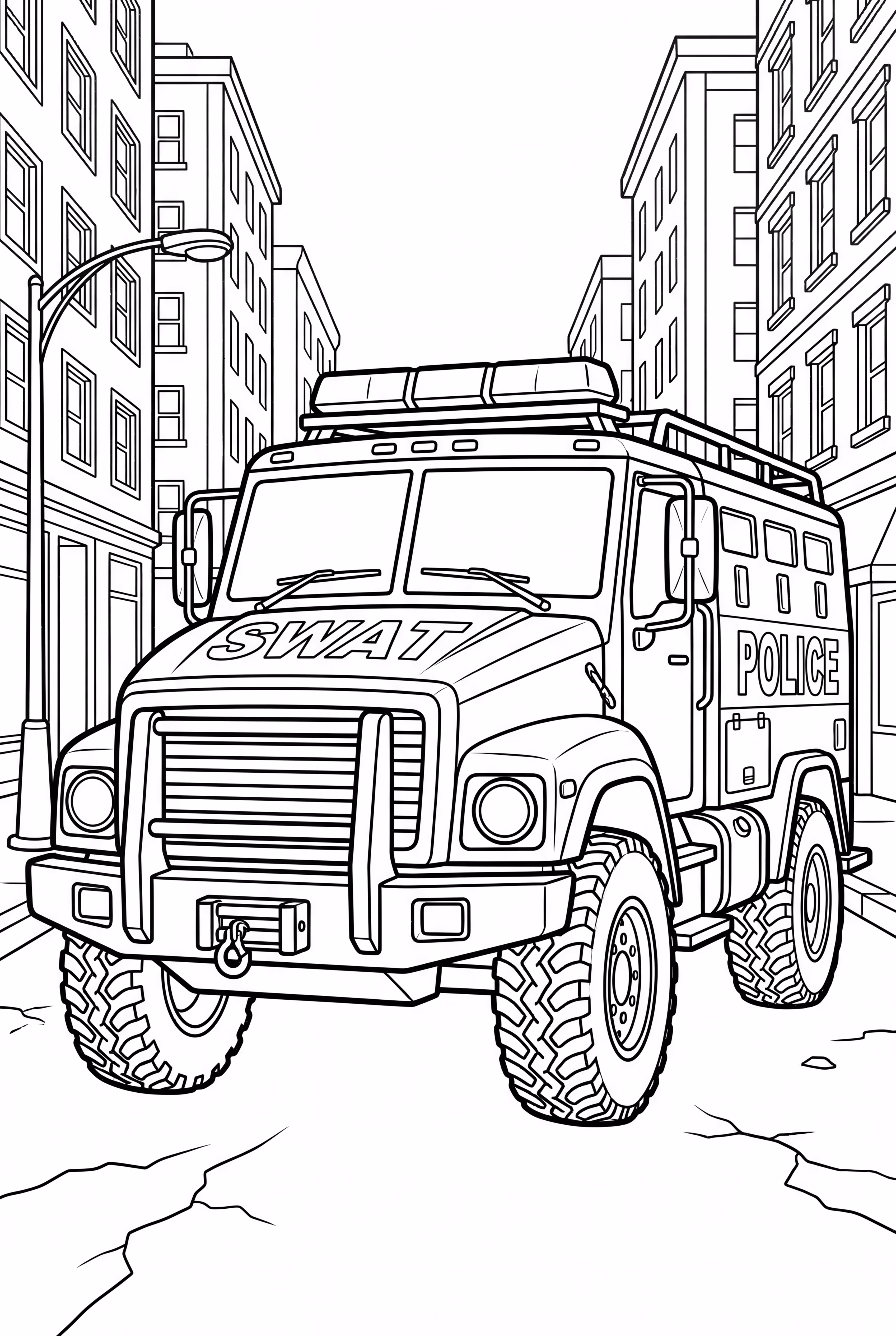 SWAT Police Truck Ready for Action