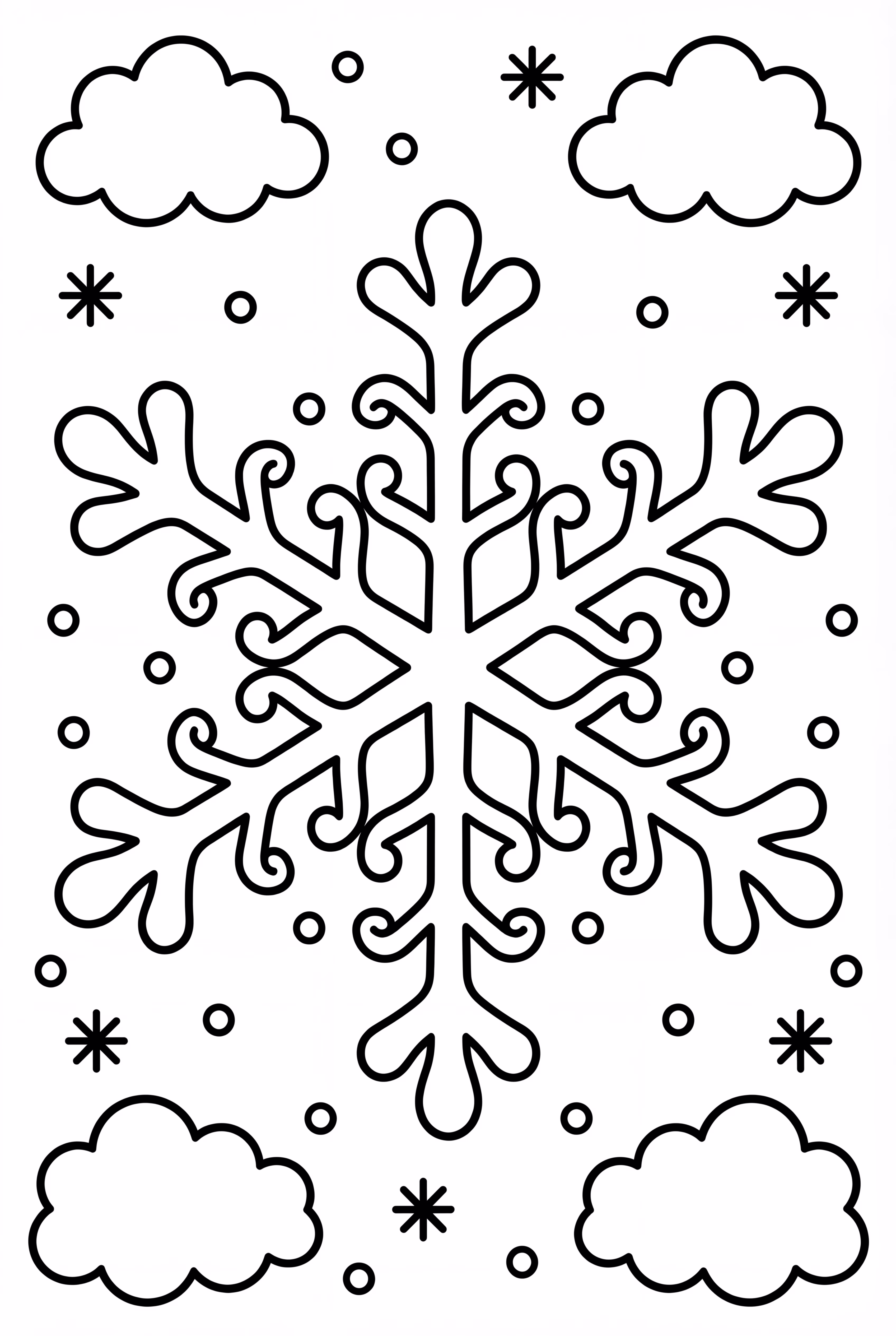 Symmetrical Snowflake Design
