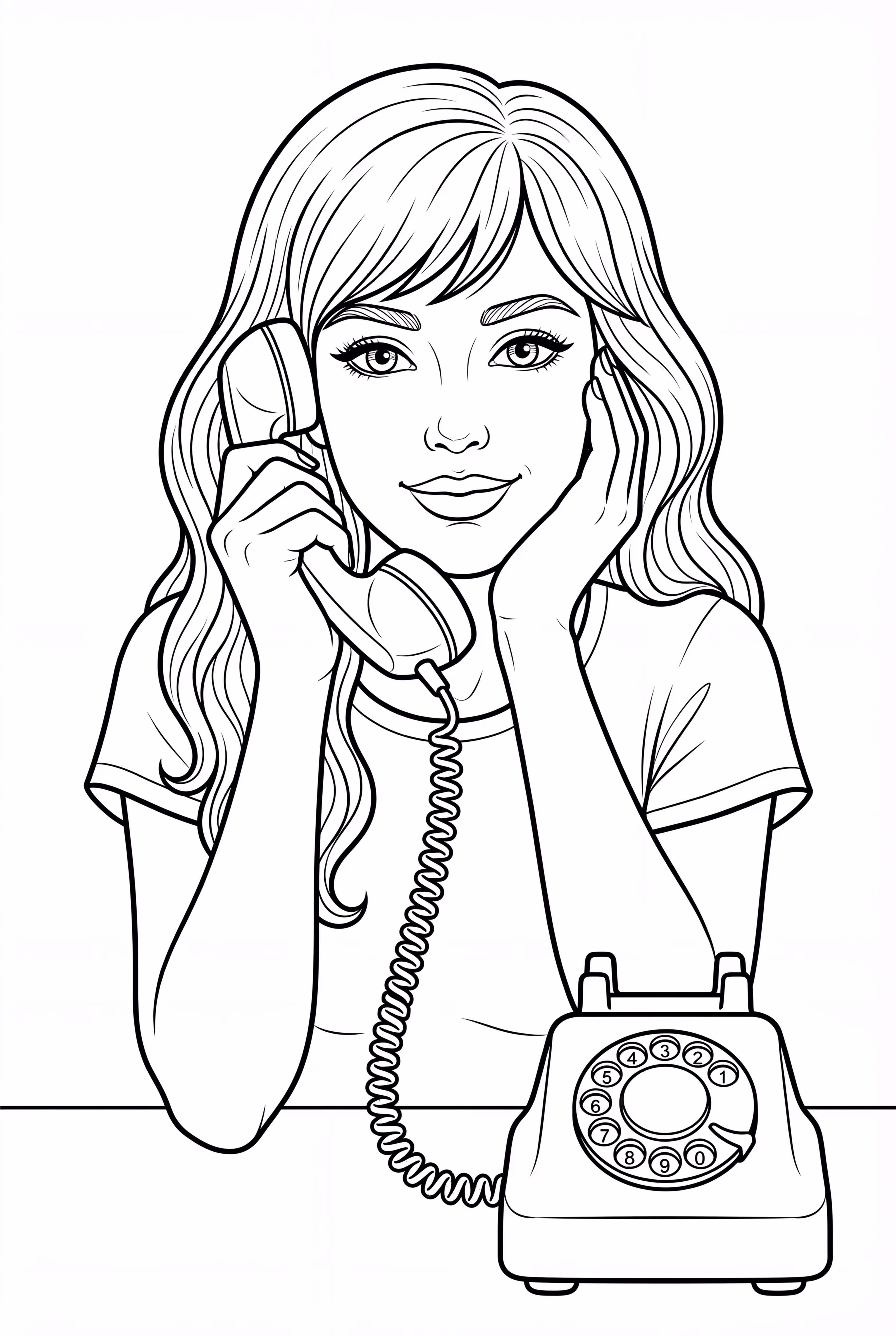 Taylor Swift Holding Vintage Telephone