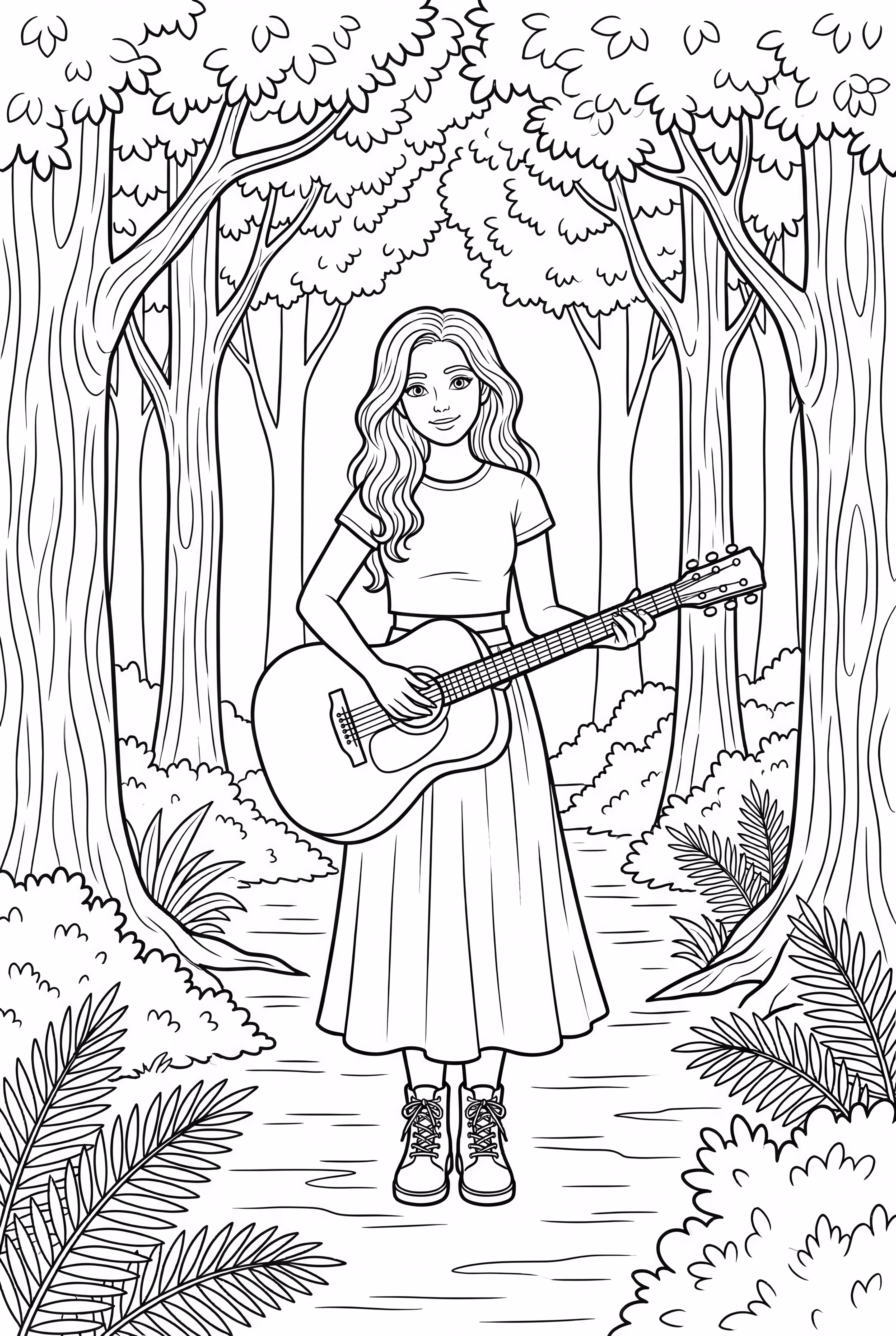 Taylor Swift In Evermore Forest Scene