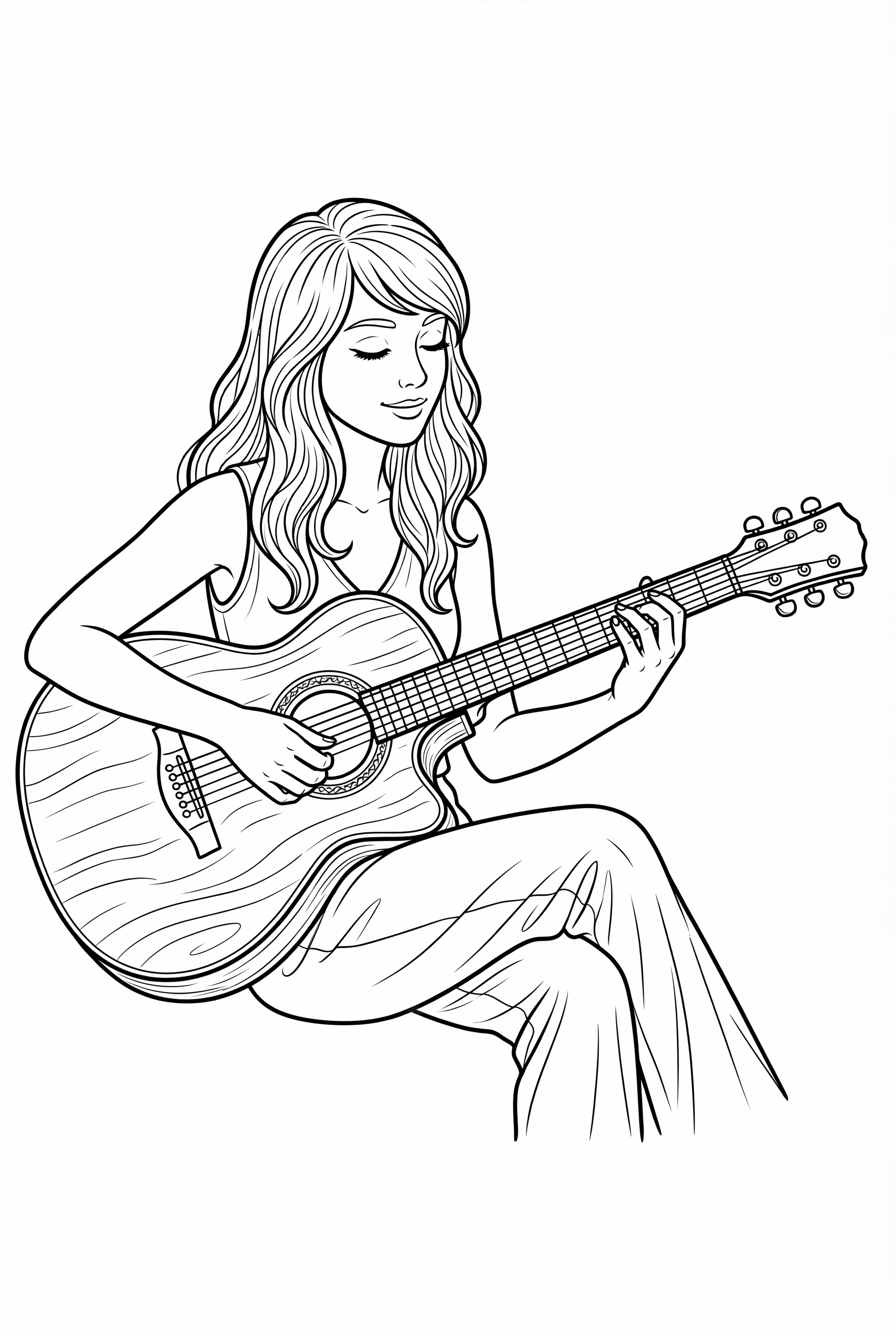 Taylor Swift Playing Acoustic Guitar