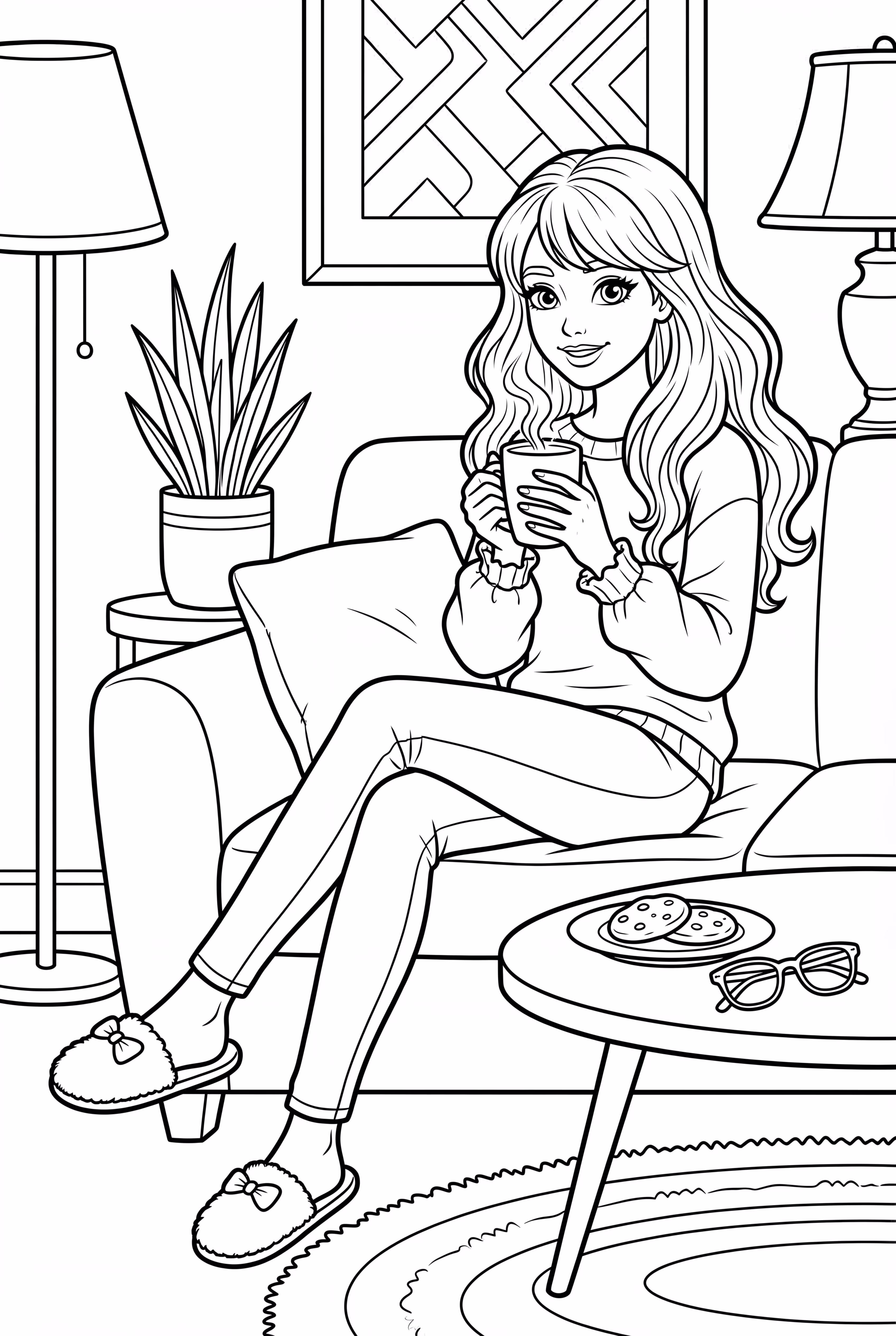 taylor swift relaxing at home -2