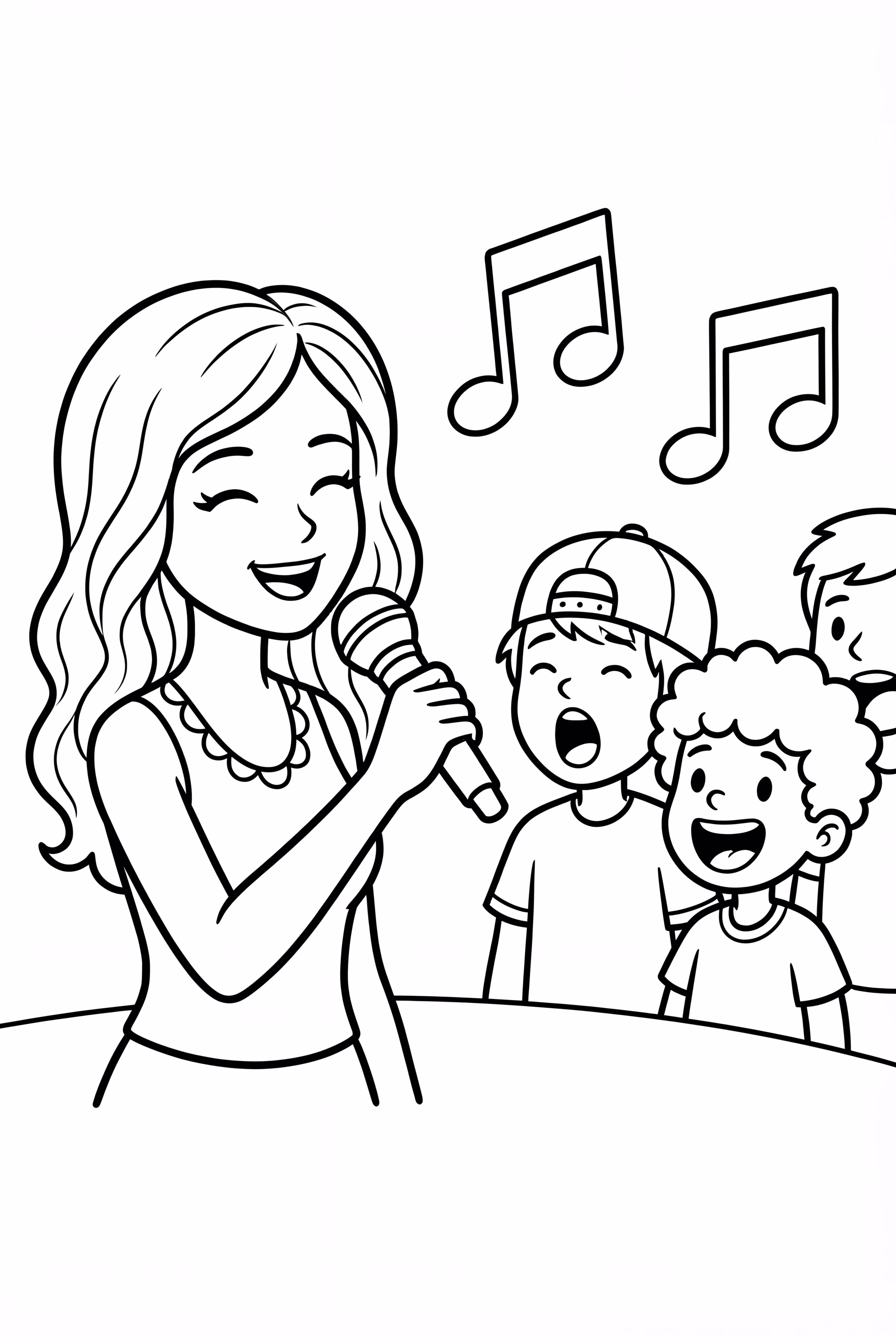 泰勒·斯威夫特与粉丝唱歌