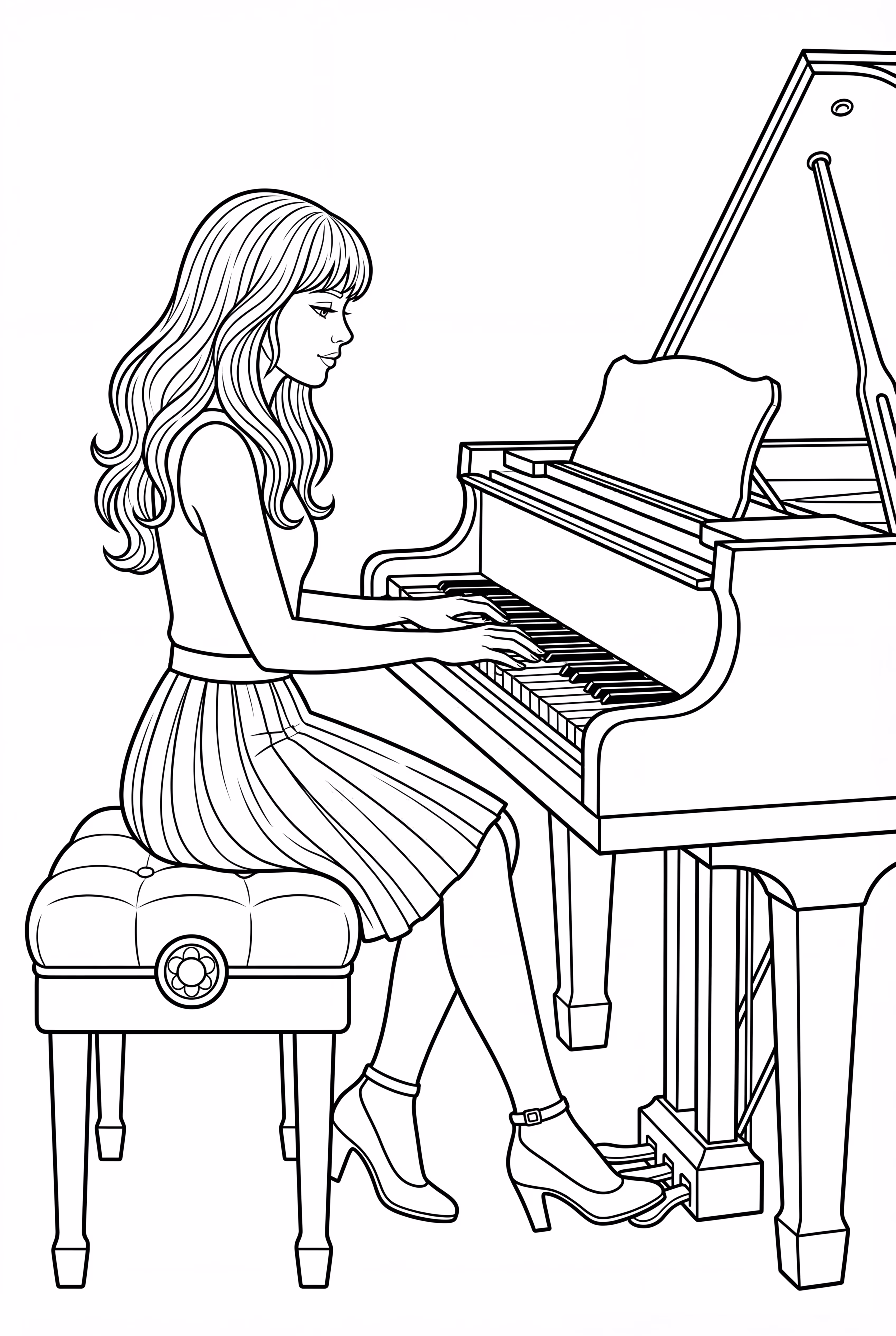 Taylor Swift Sitting On Speak Now Piano Bench