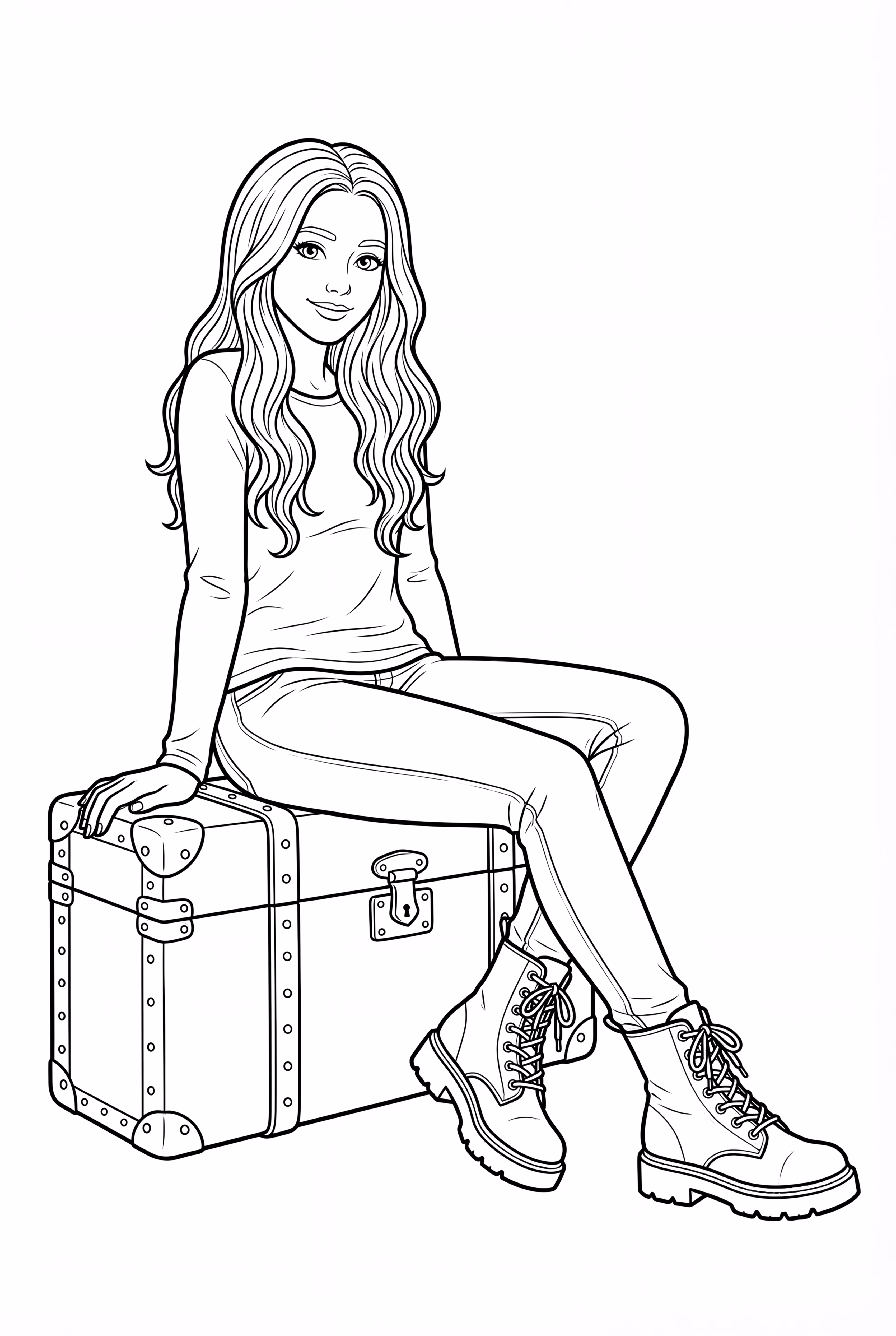 Taylor Swift Sitting On Vintage Suitcase