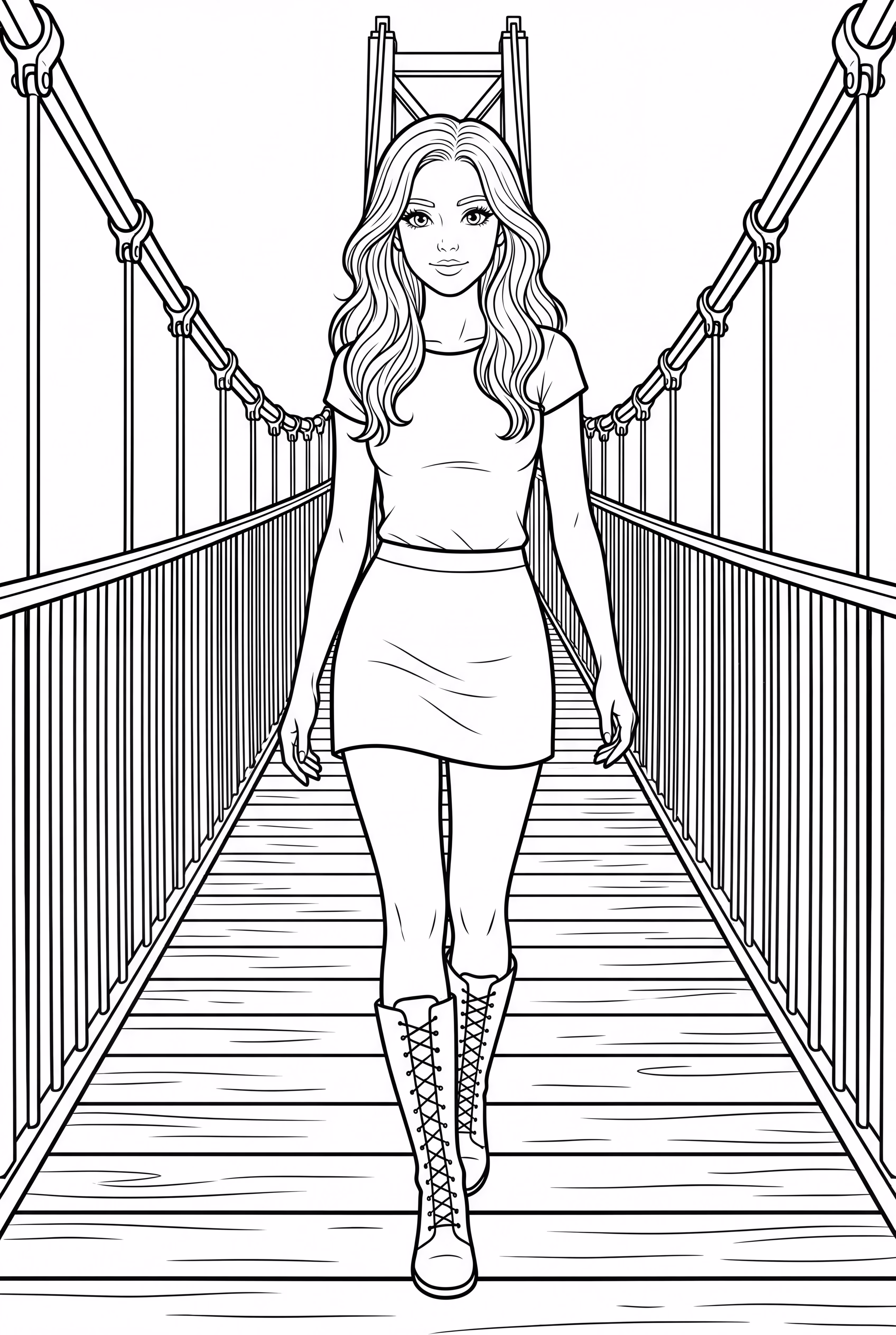 Taylor Swift Standing On Bridge At Sunset
