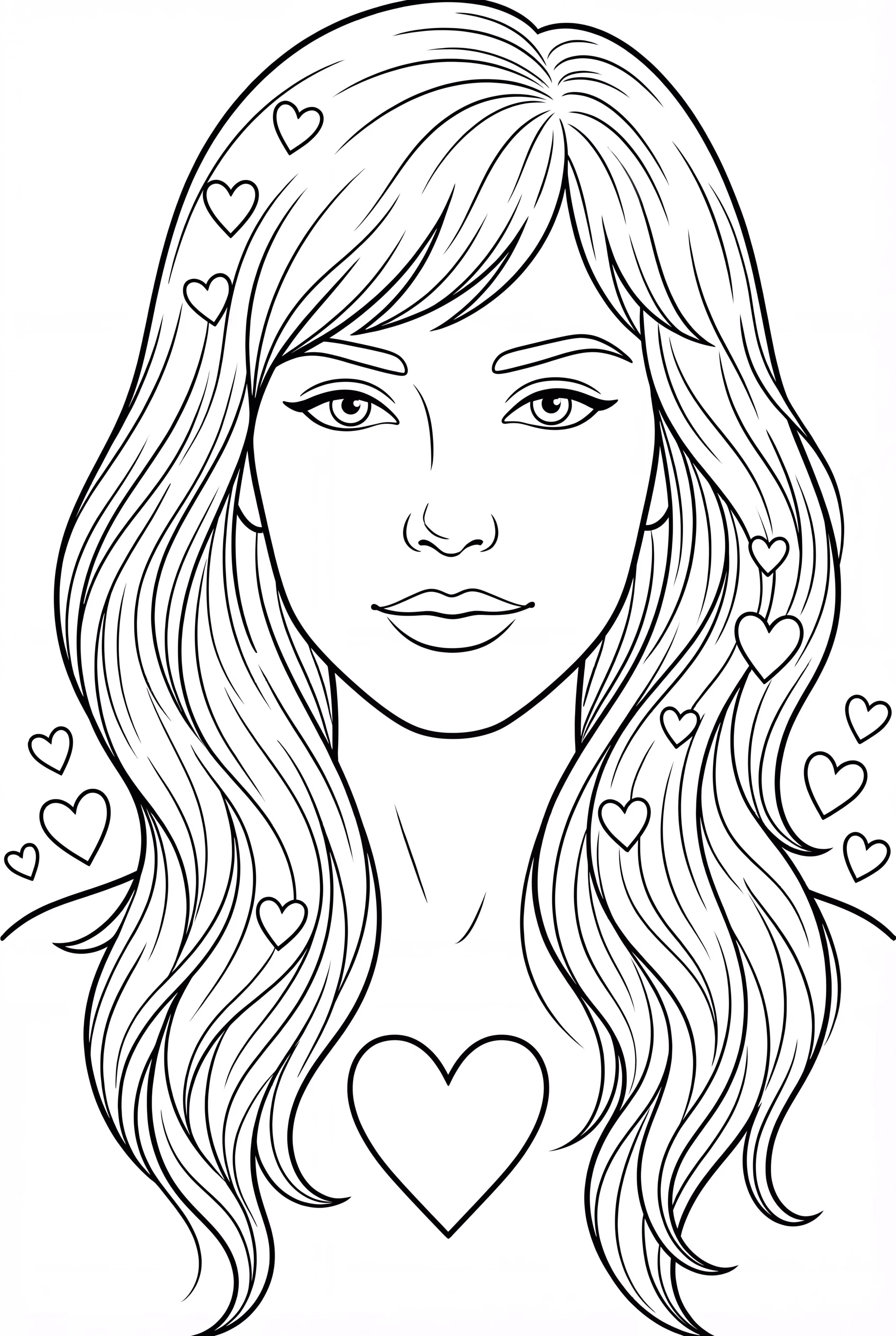 Taylor Swift Surrounded By Heart-Shaped Confetti