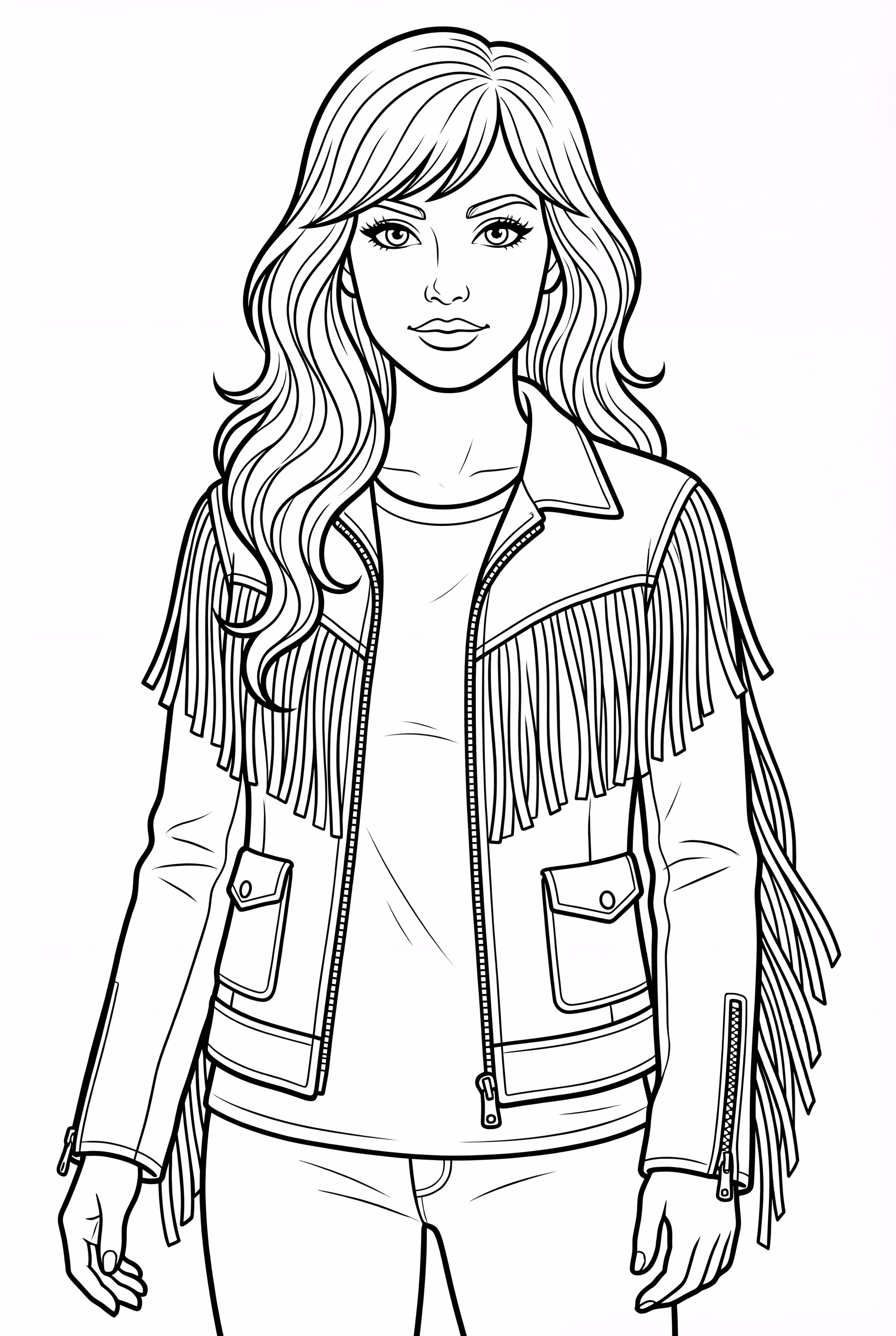 Taylor Swift Wearing Fearless Fringe Jacket