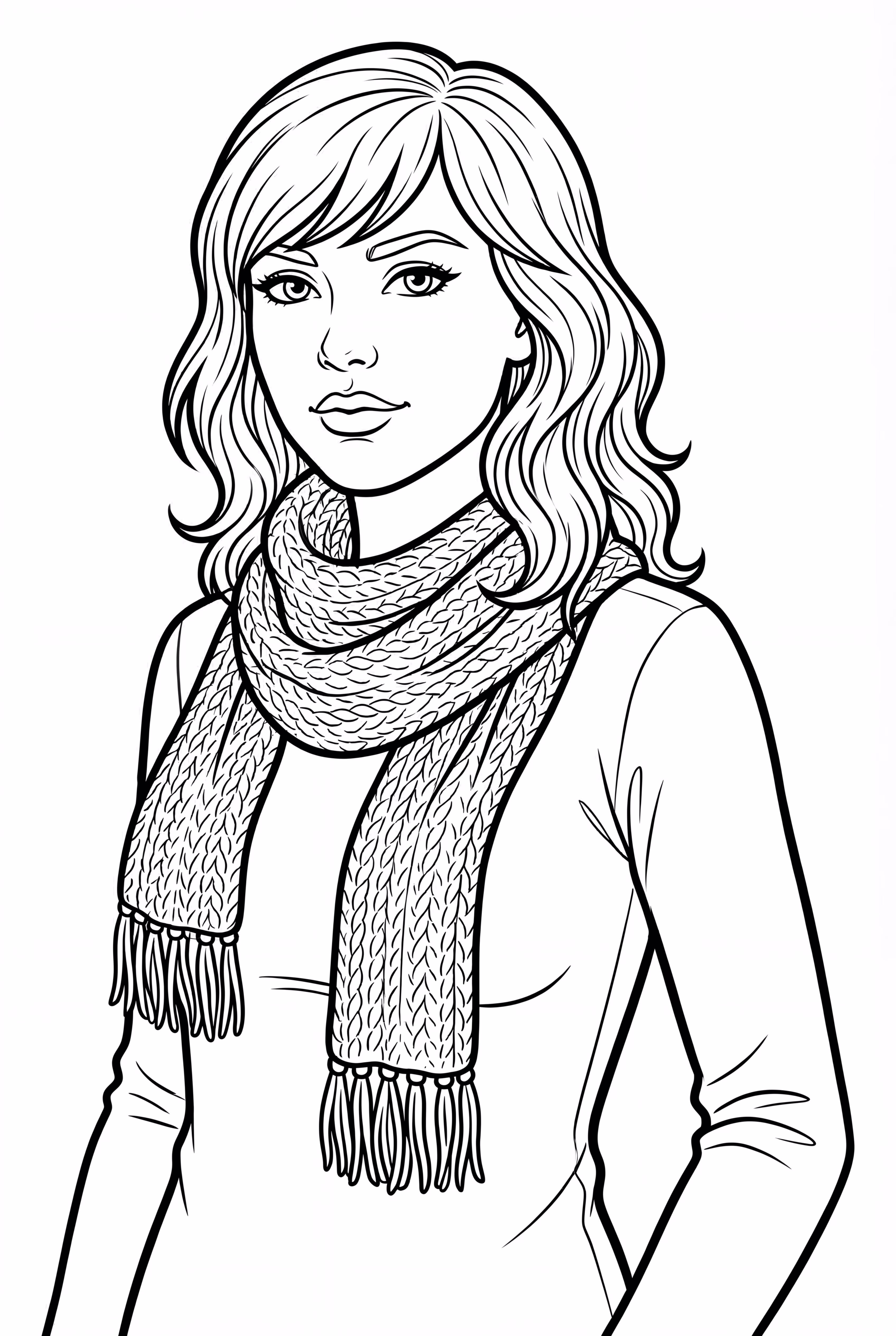 Taylor Swift Wearing Red Era Scarf