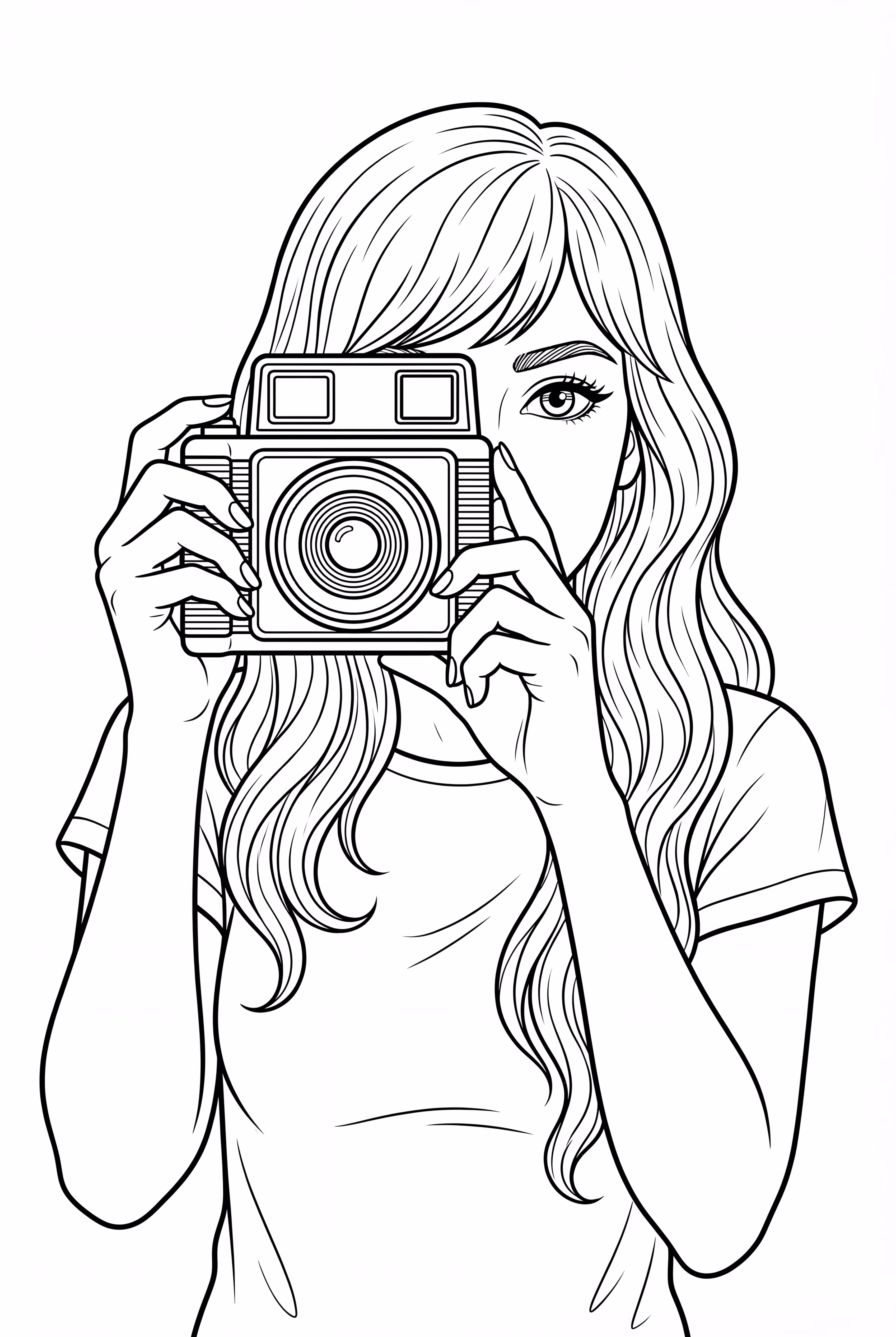 Taylor Swift With Retro Polaroid Camera