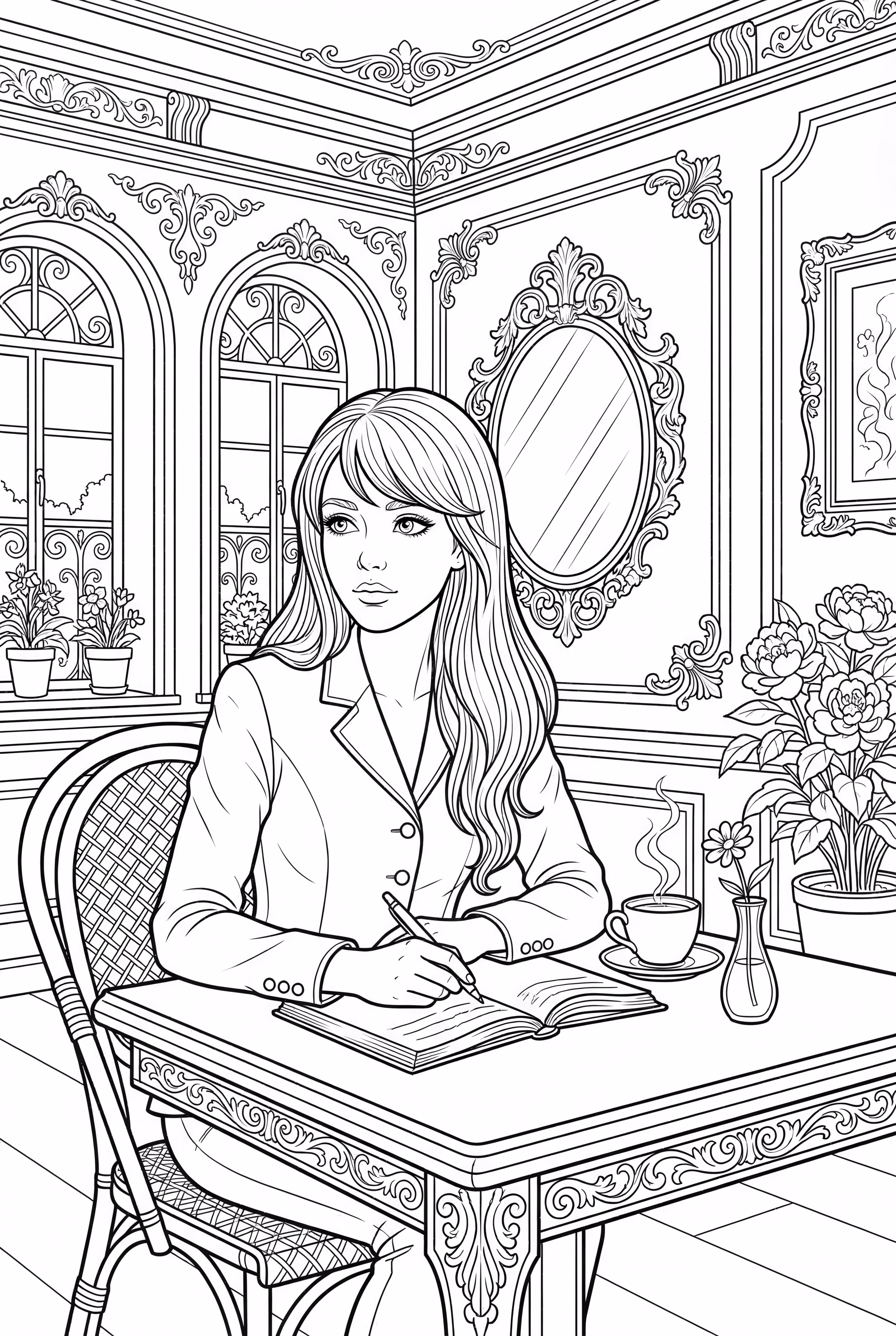 taylor swift writing lyrics in a cafe