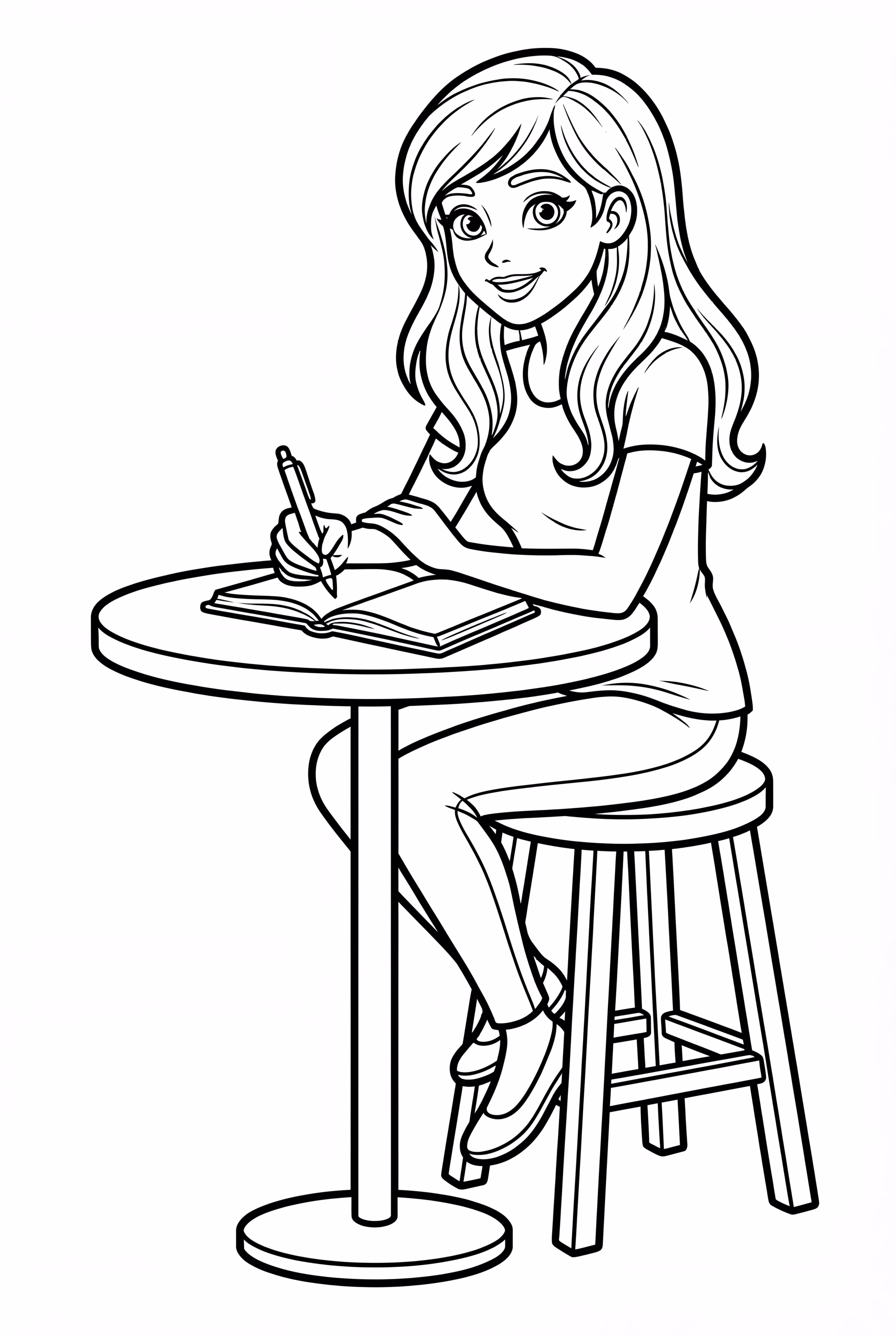 taylor swift writing lyrics in a cafe