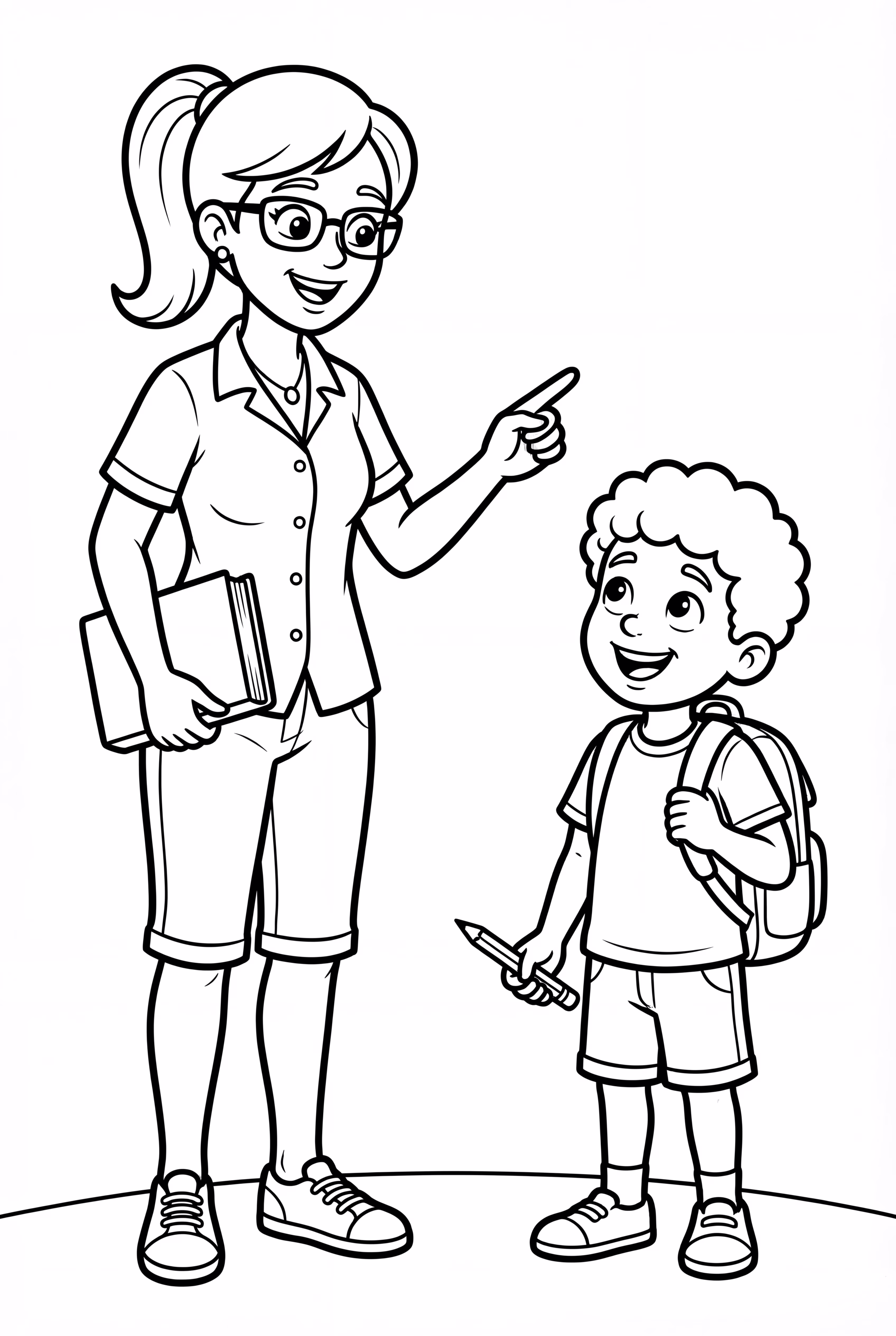 Teacher Helping Student with Homework