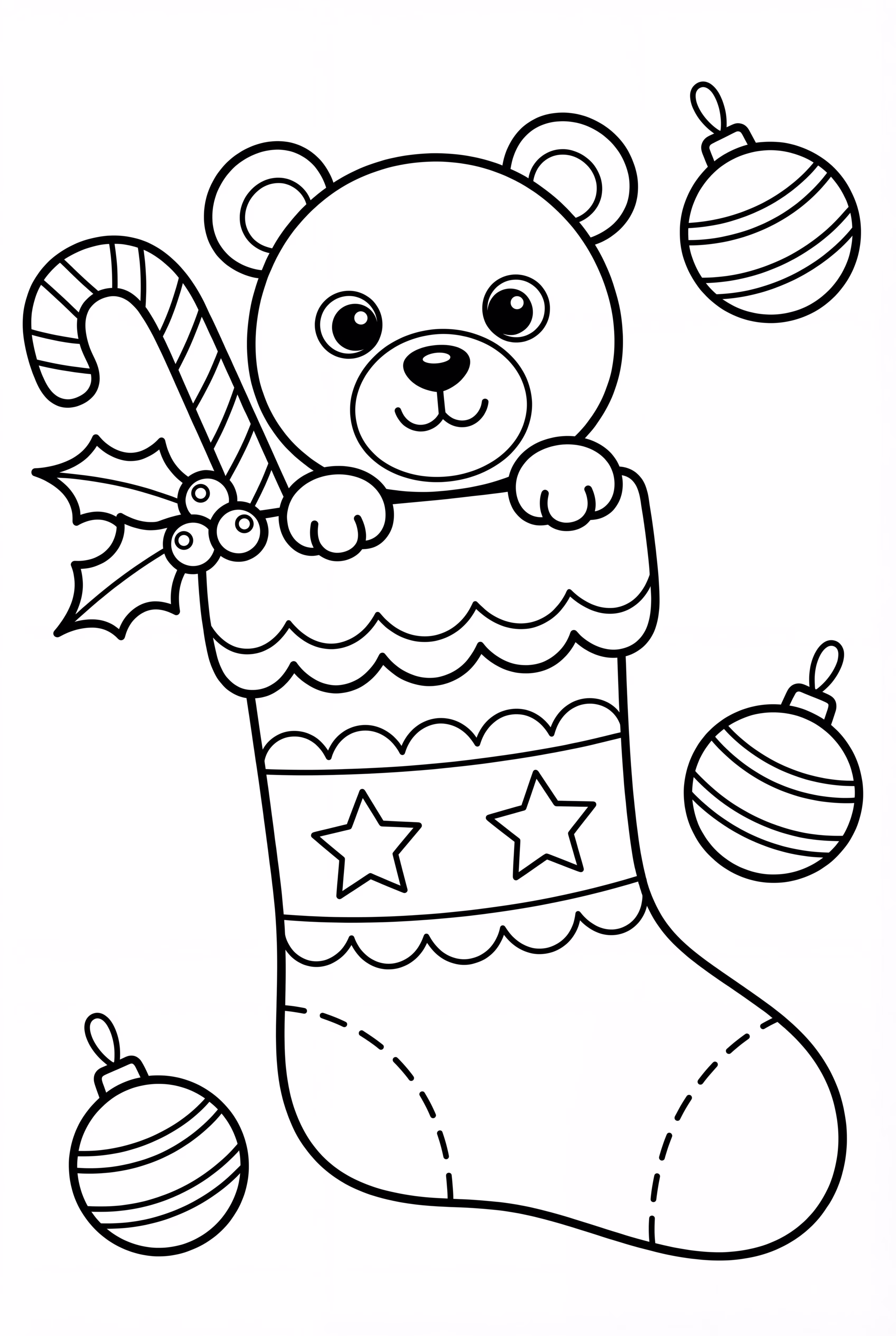 Teddy Bear In A Christmas Stocking