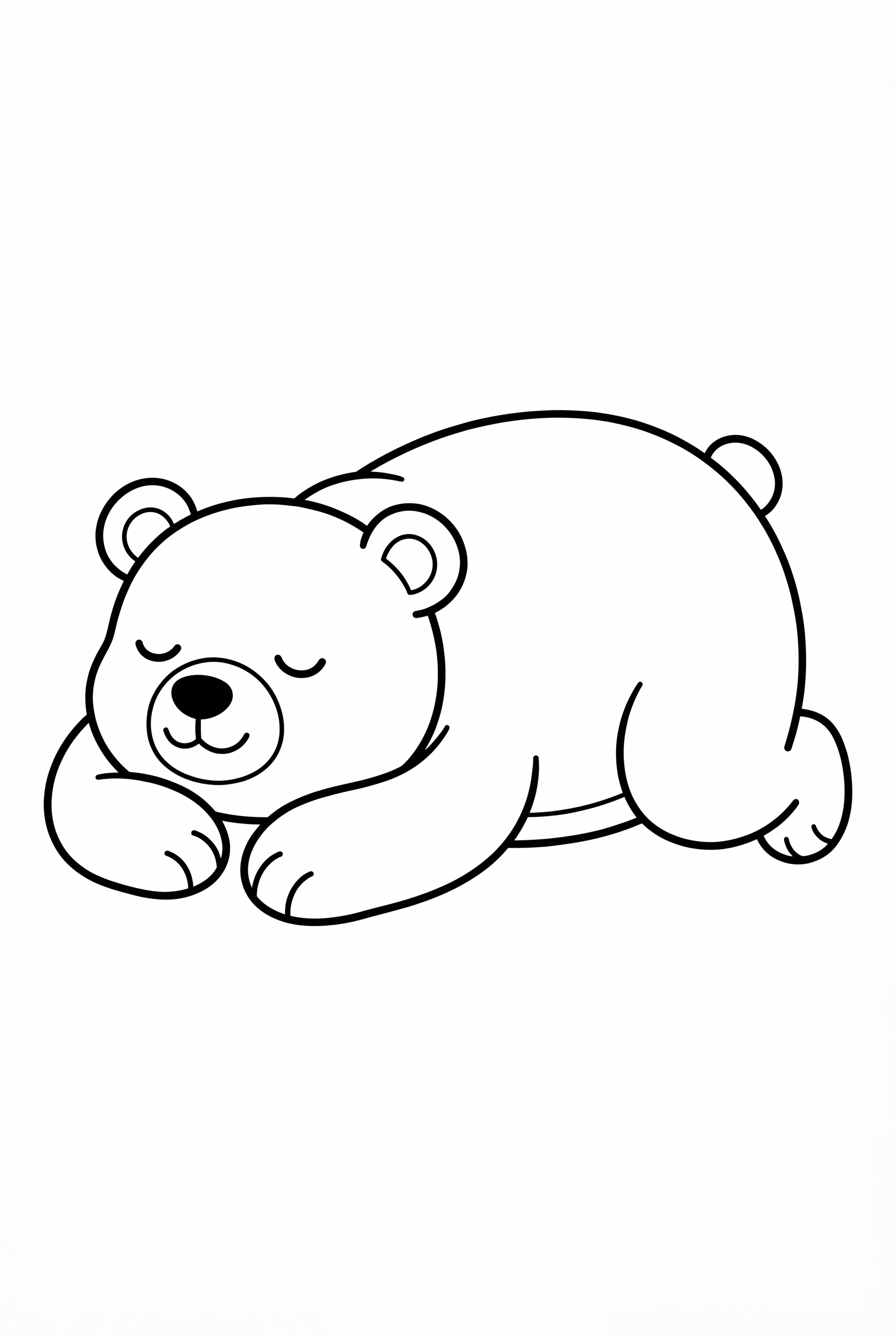 Teddy Bear Lying Down For A Nap