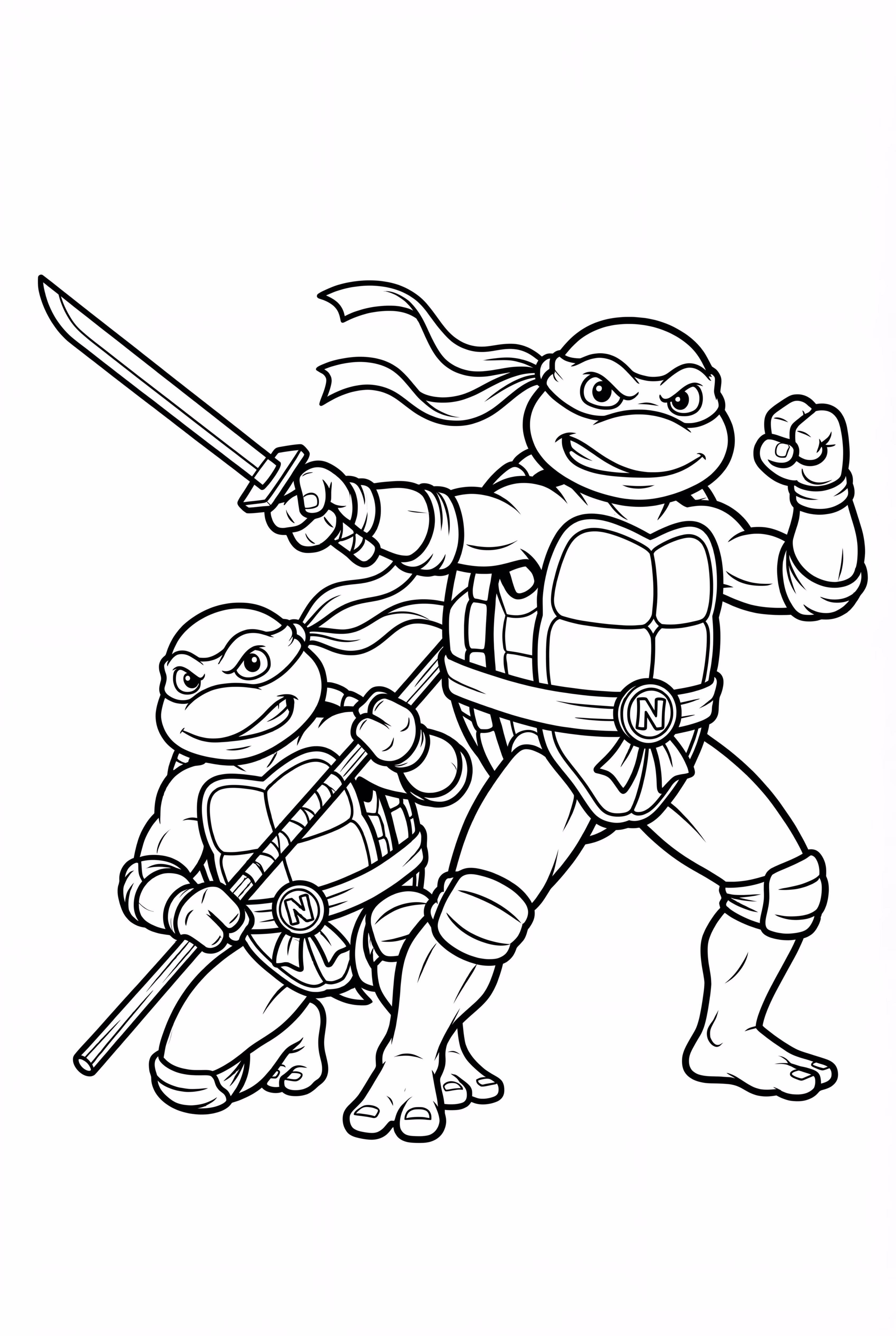Teenage Mutant Ninja Turtles Group Action Pose