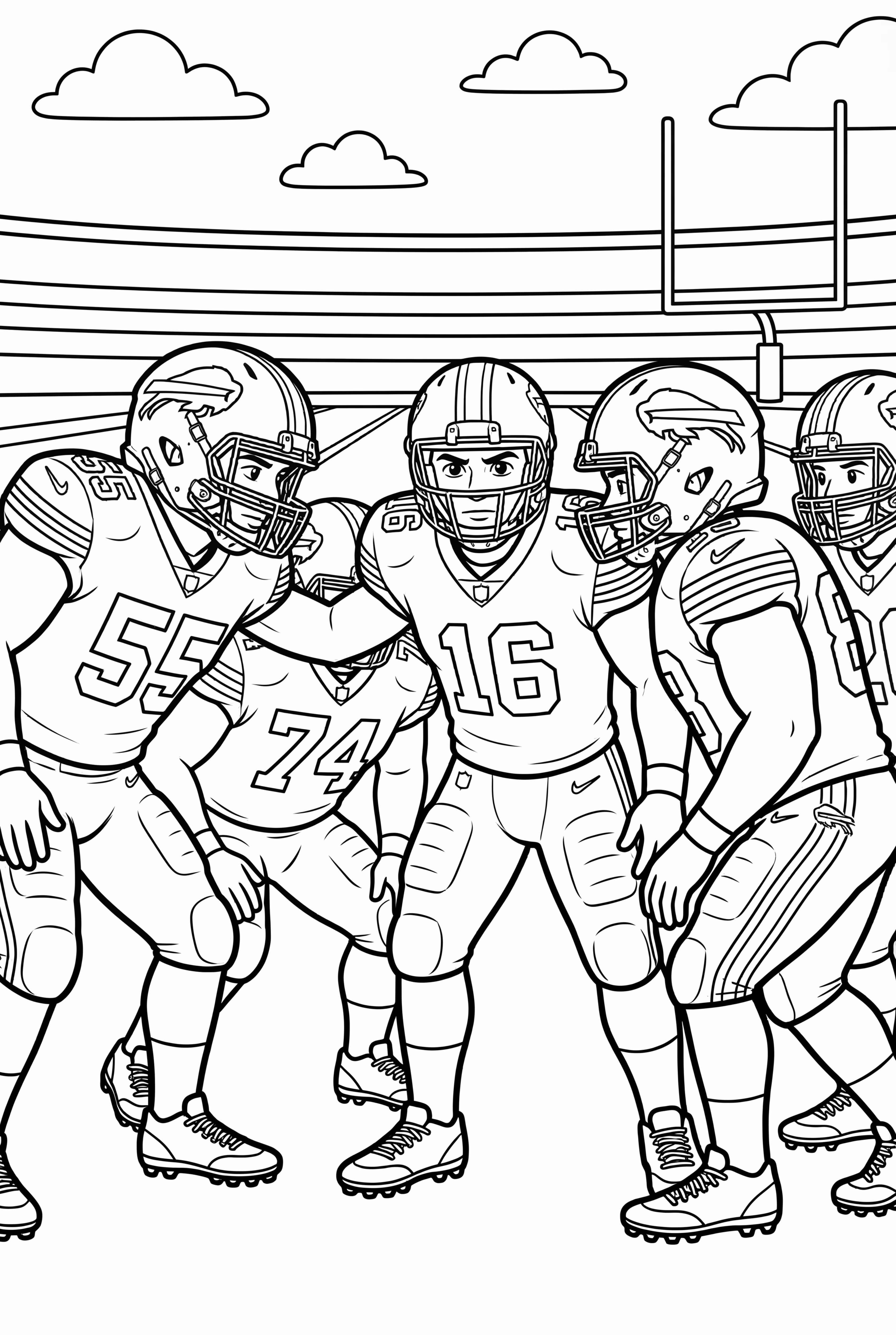 The Buffalo Bills Team Huddle