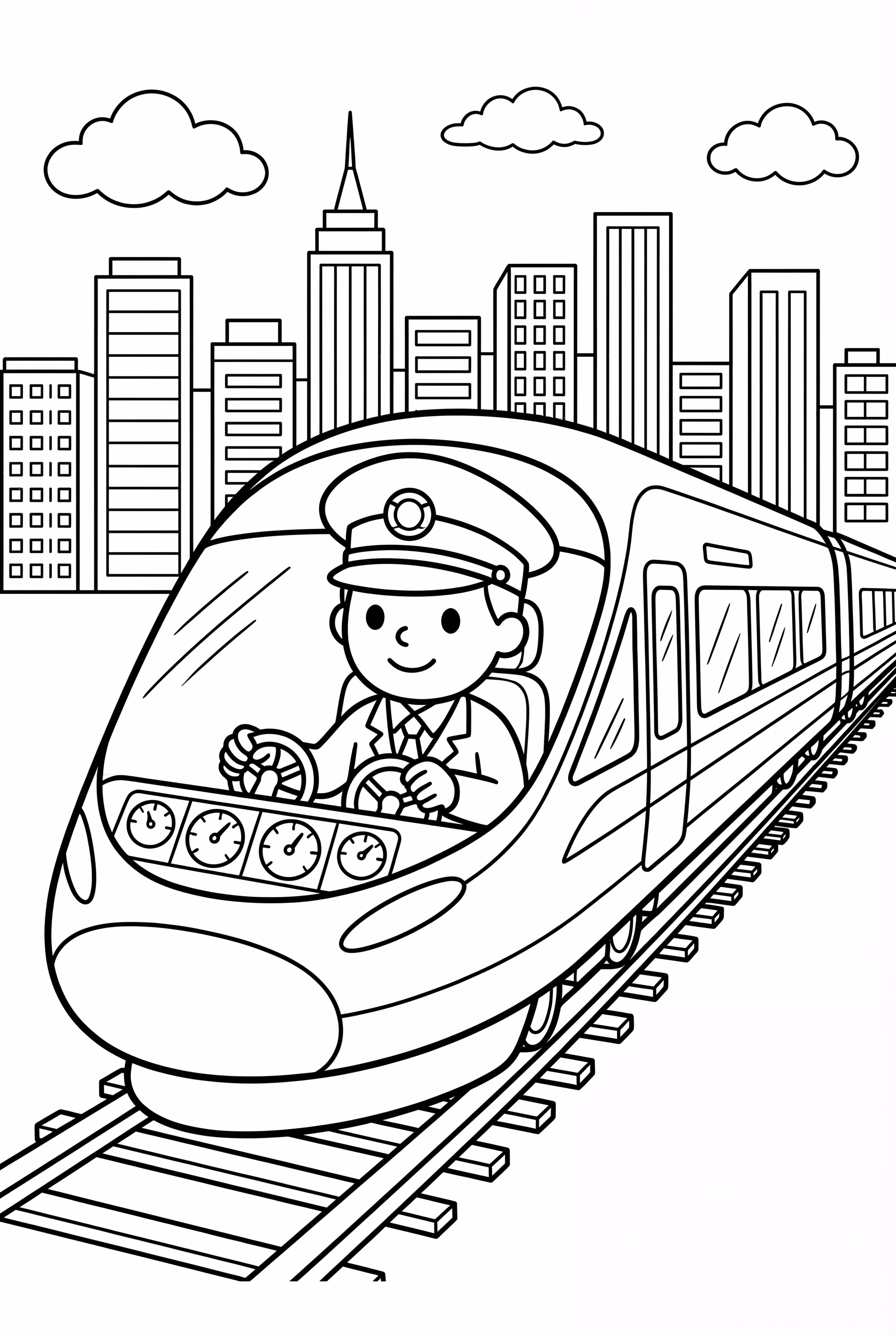 Der Fahrer des Hochgeschwindigkeitszugs